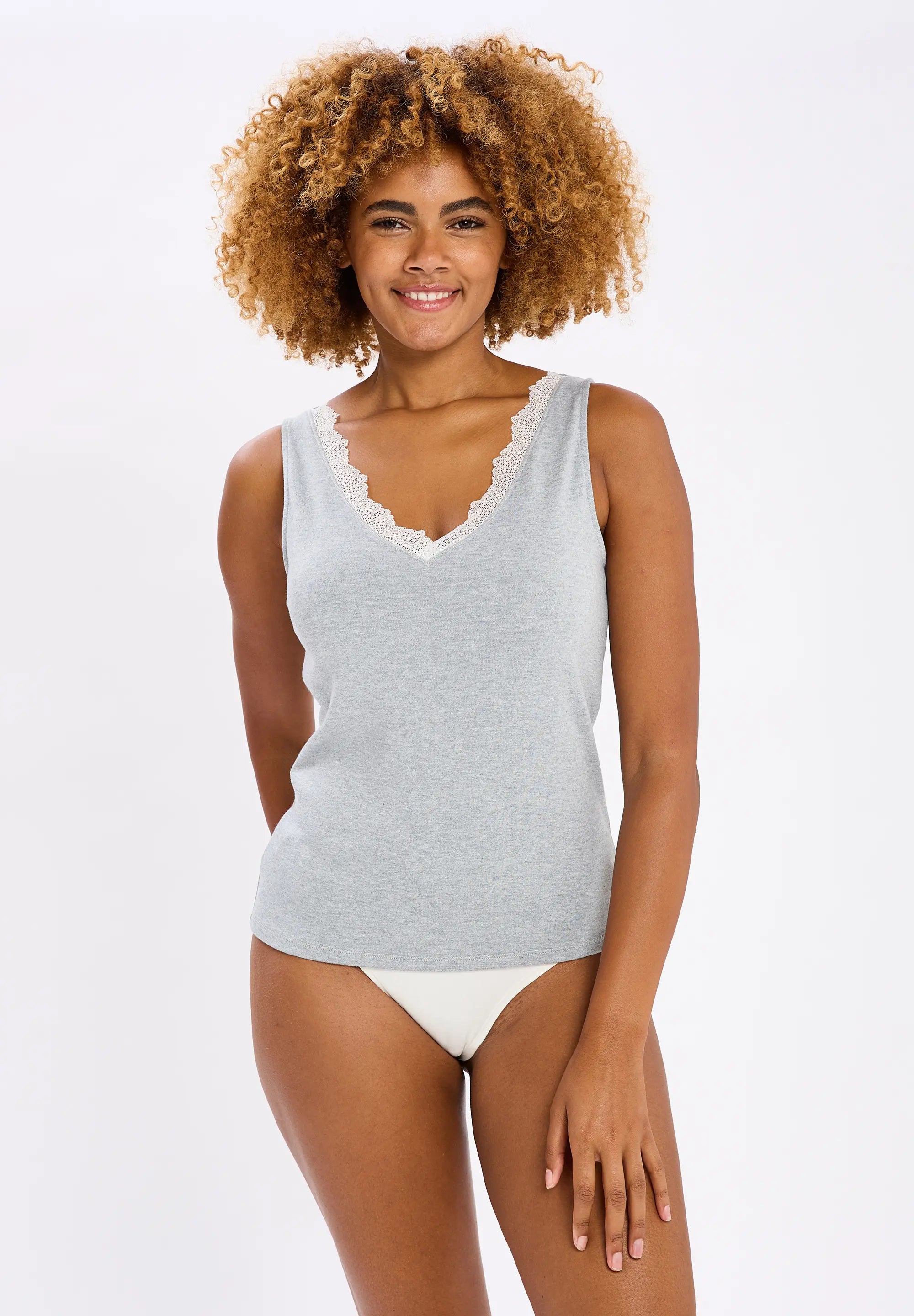 Thermal Tank Top Warm Grey (Medium warmth)