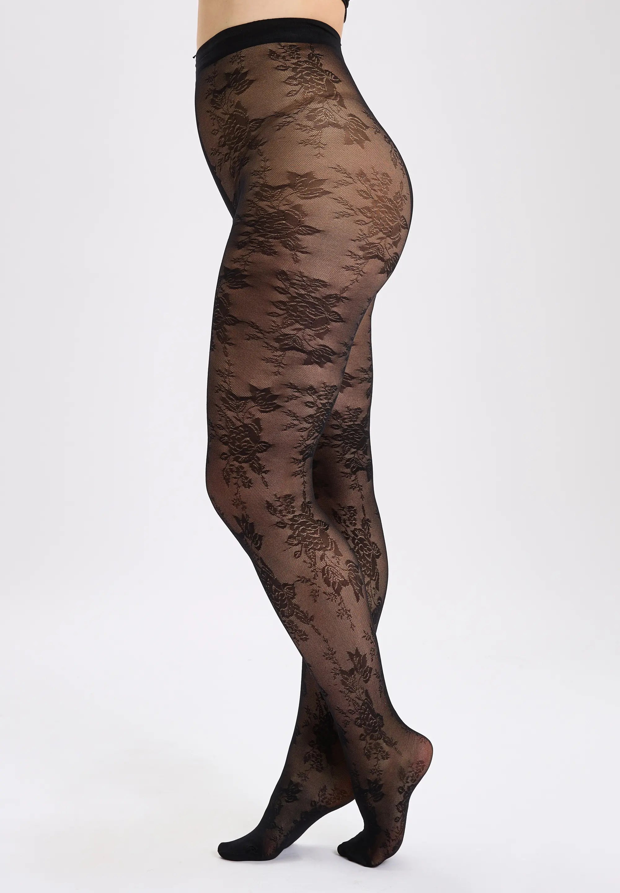 Floral pattern tights
