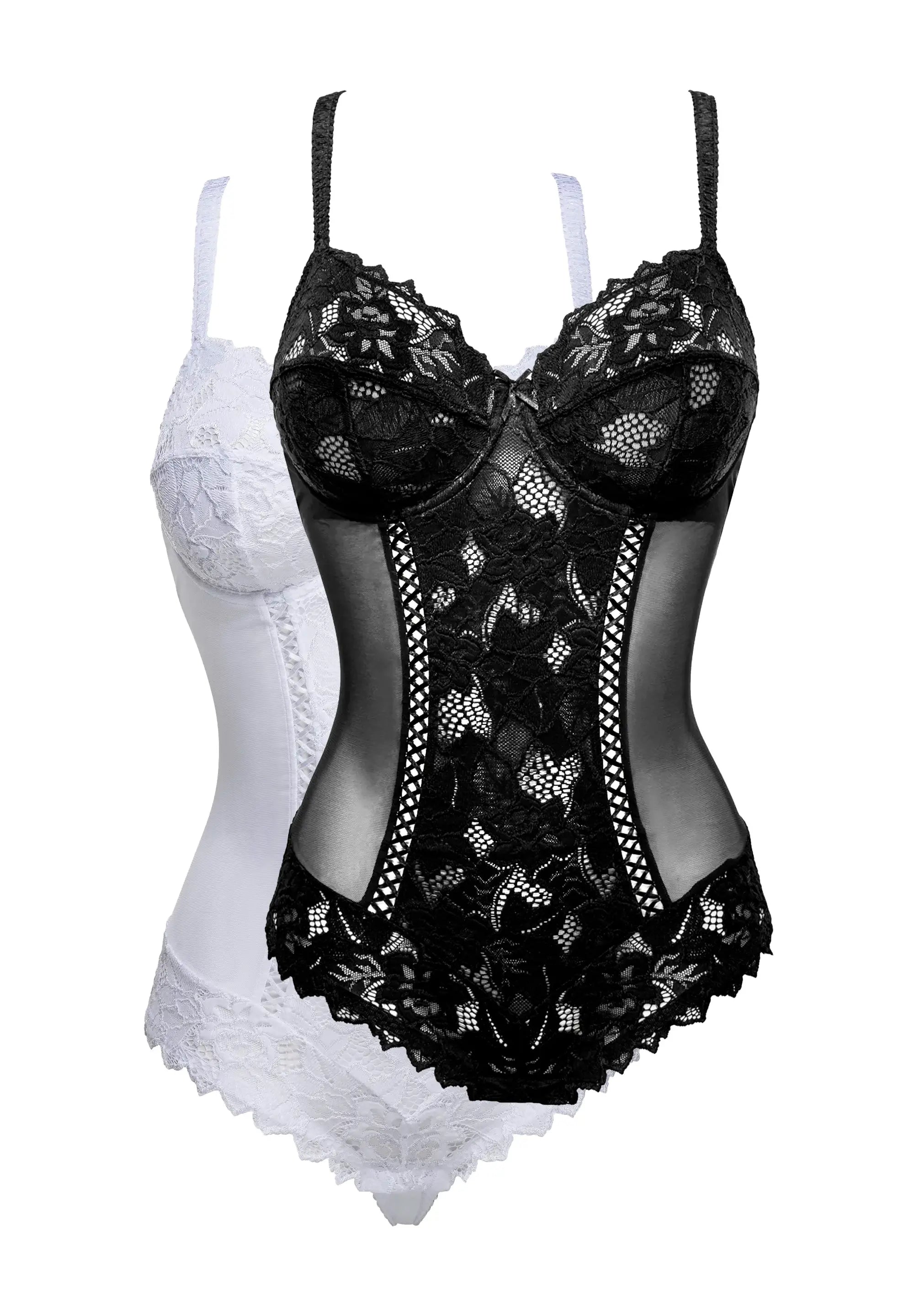 Lot de 2 bodys Arum Noir et Blanc