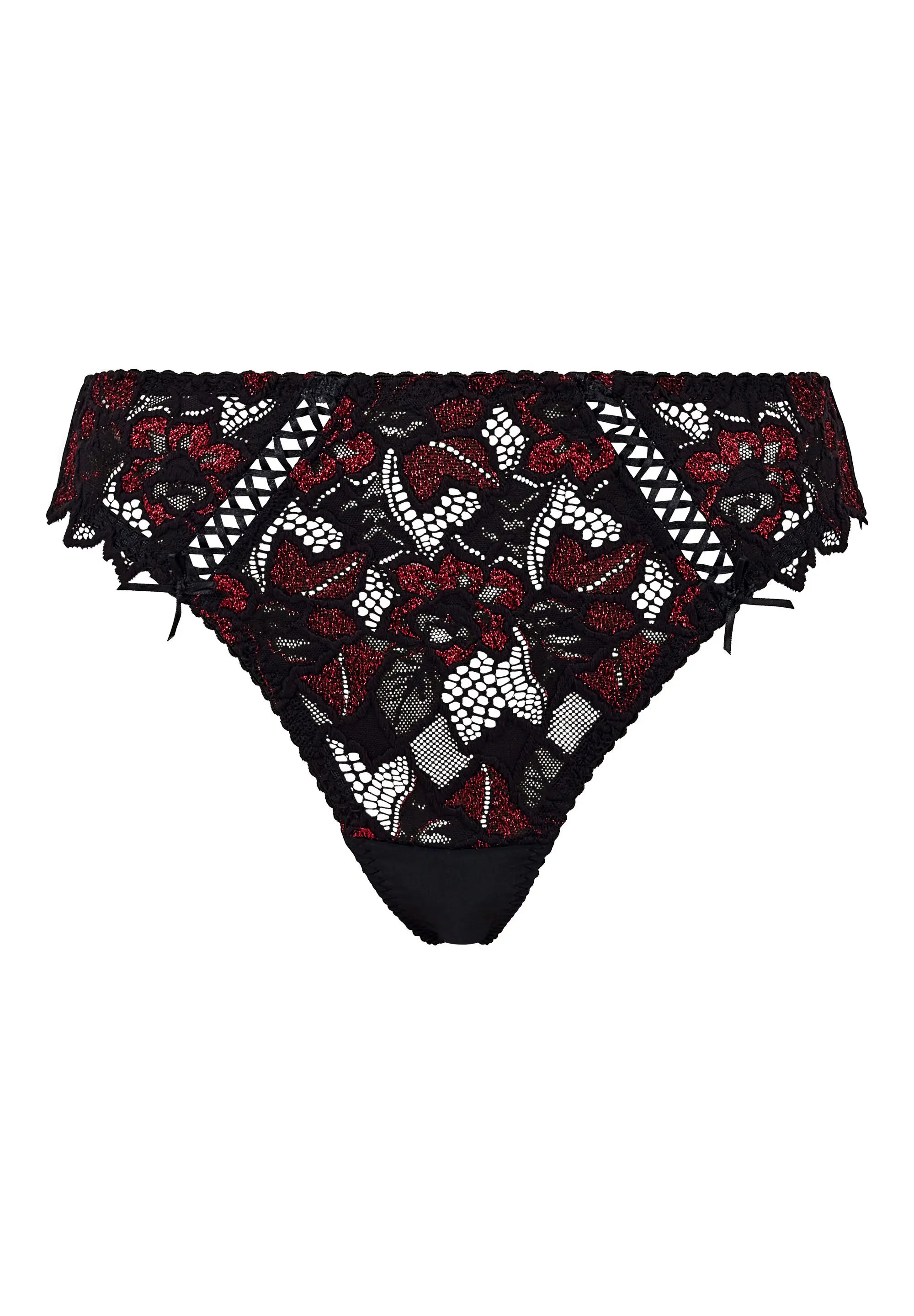 Tanga Arum Glitter Zwart & Rood Glitterachtig