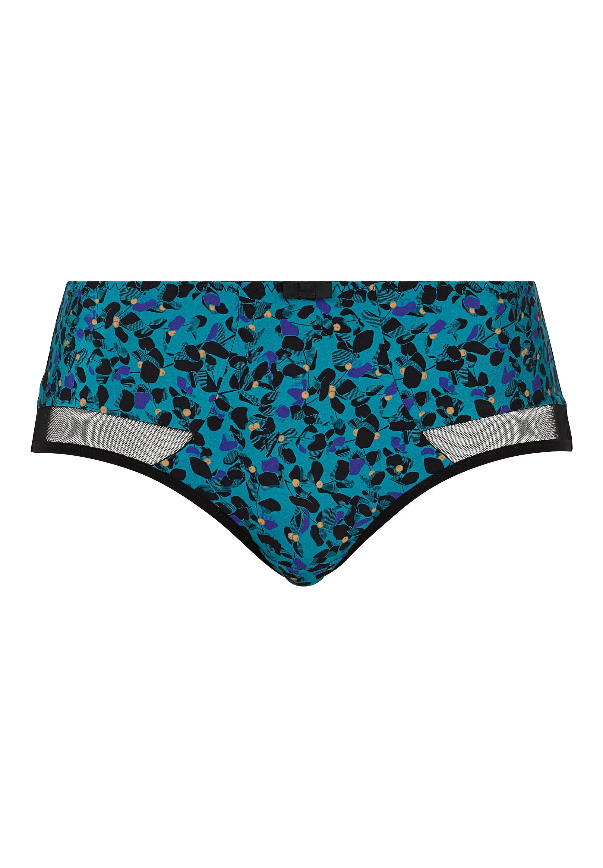Shorty Complice Imprimé Floral Bleu Émeraude