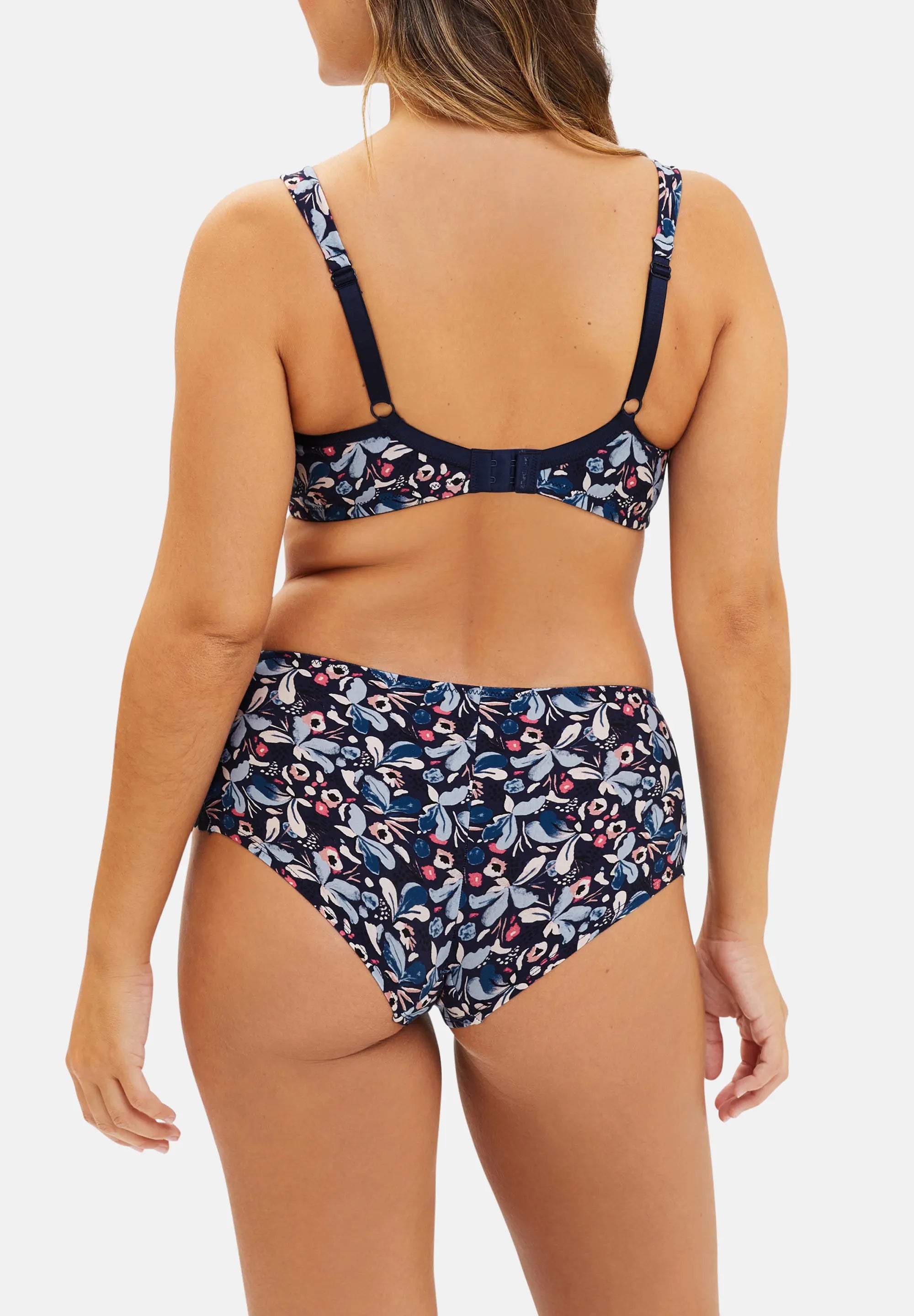 Soutien-gorge emboîtant Flora Imprimé Floral Bleu & Rose Pale