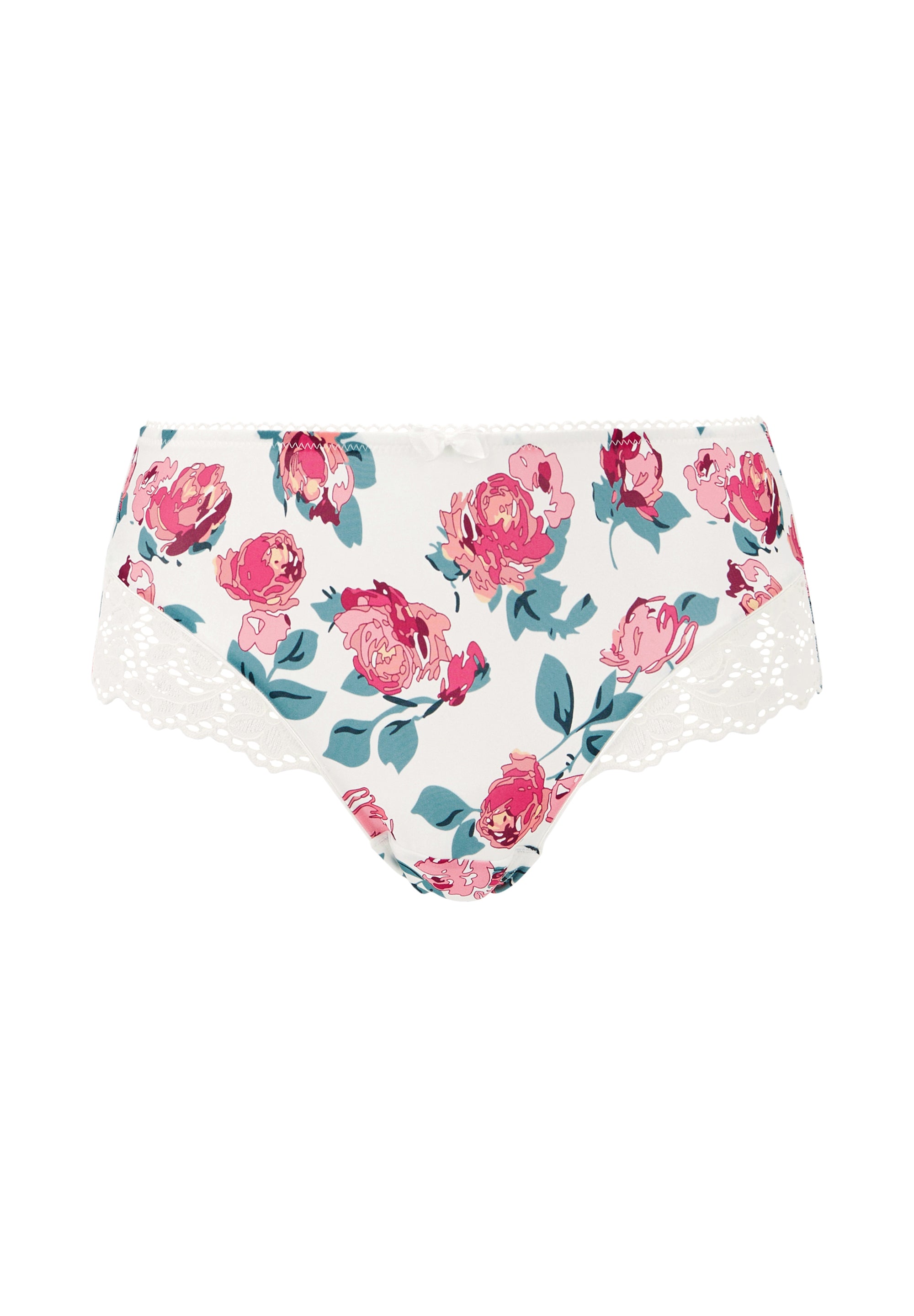 Shorty Tiffany Imprimé Floral Rose & Ivoire