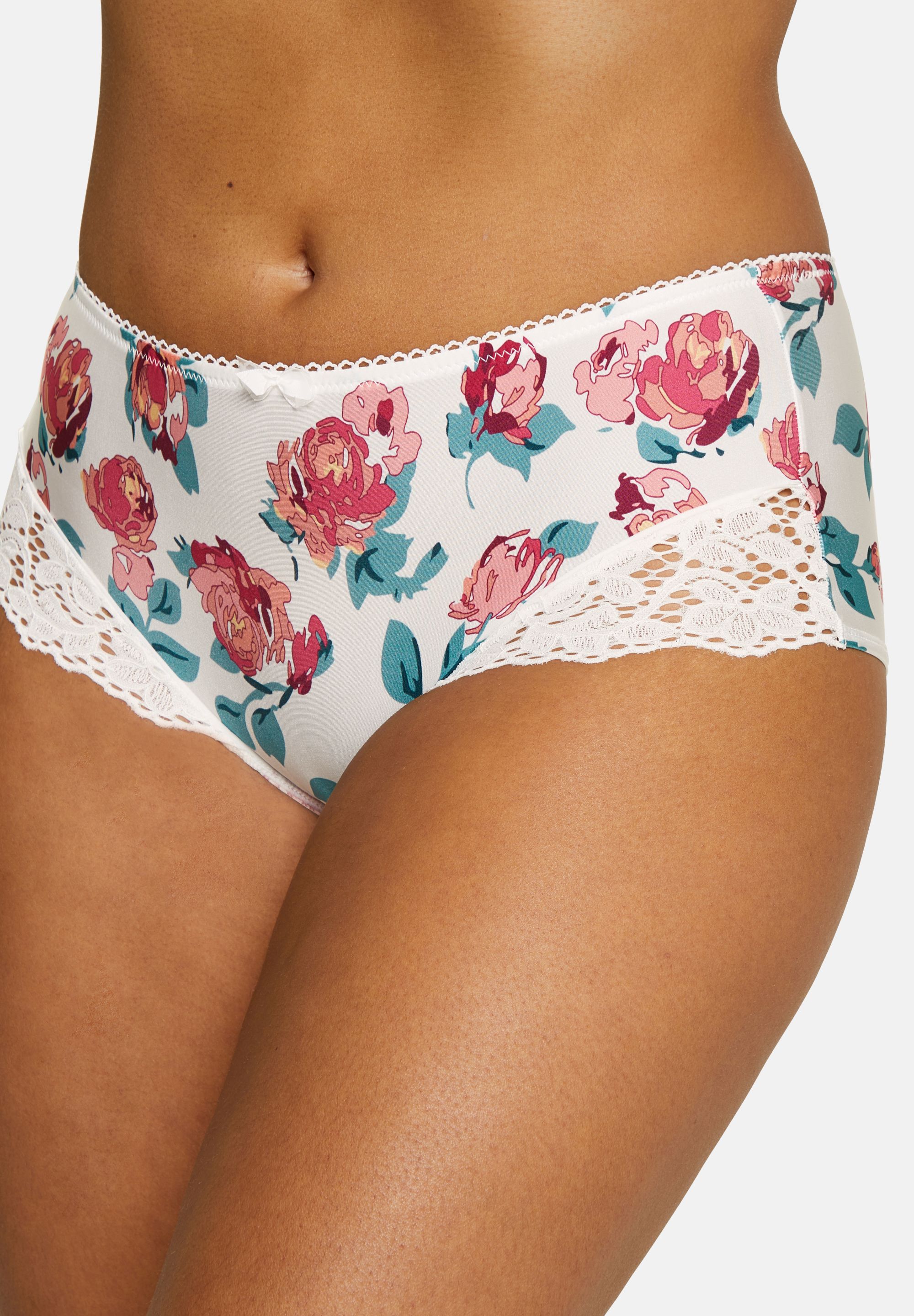Shorty Tiffany Imprimé Floral Rose & Ivoire