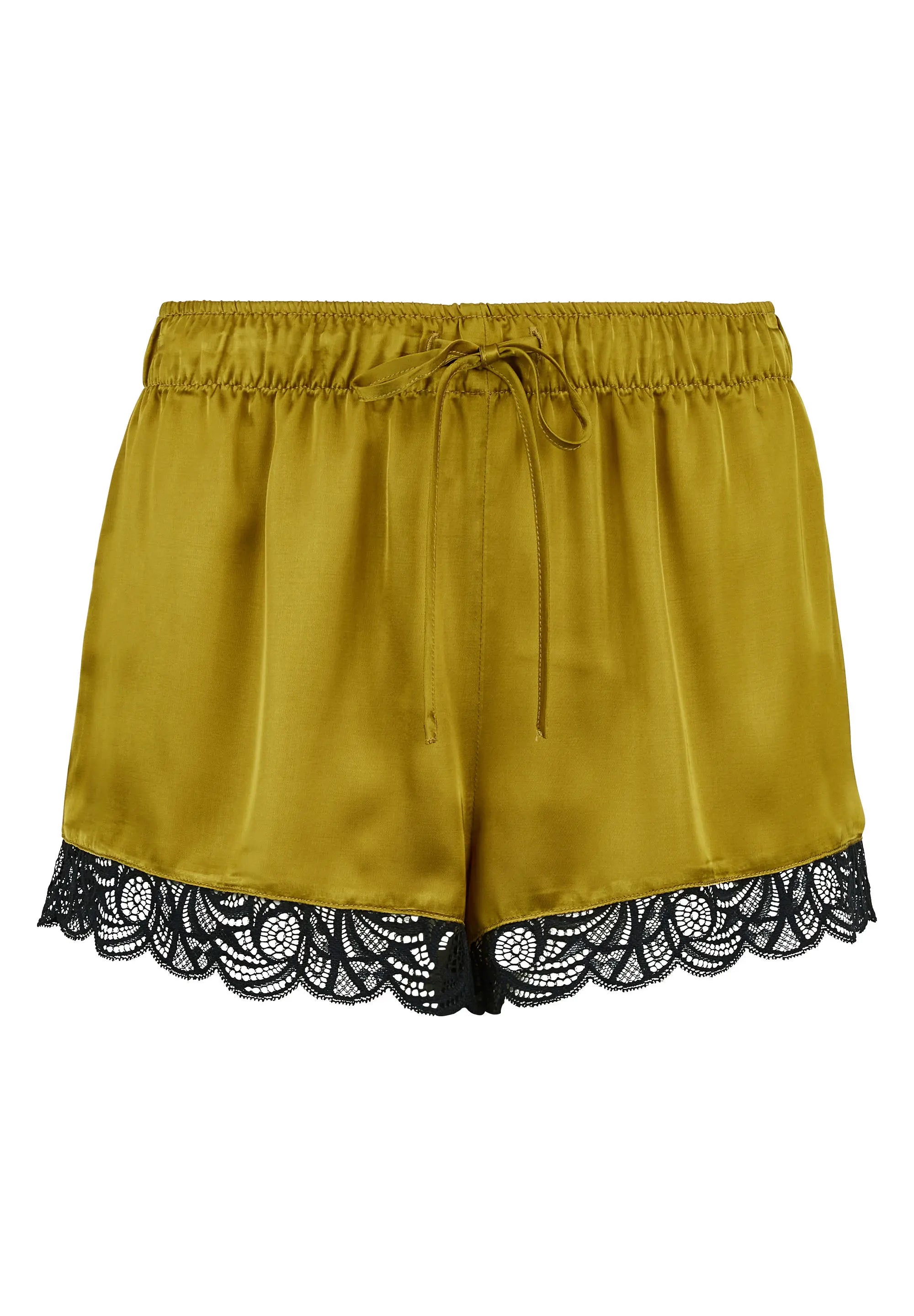 Kurze Shorts glänzend Bronze