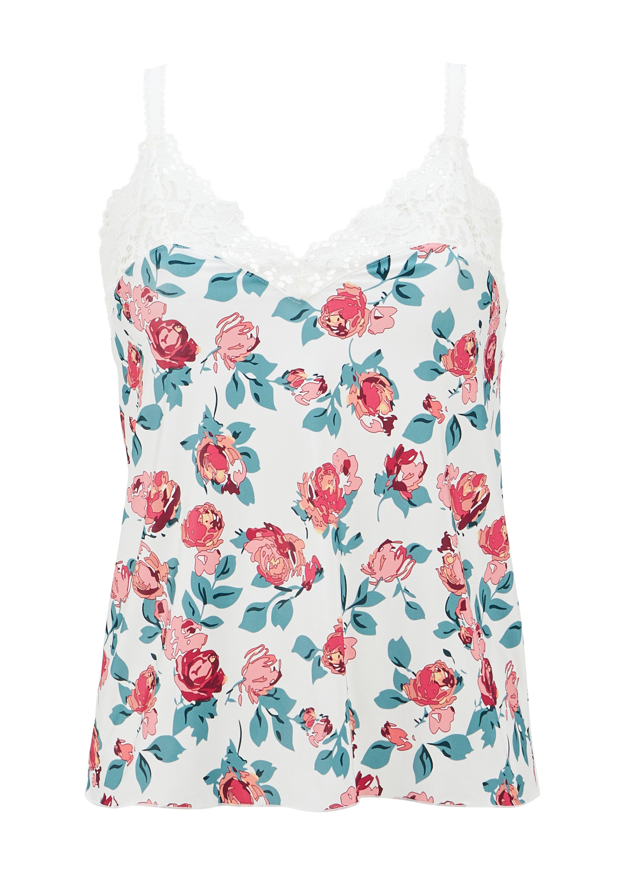 Caraco Tiffany Imprimé Floral Rose & Ivoire