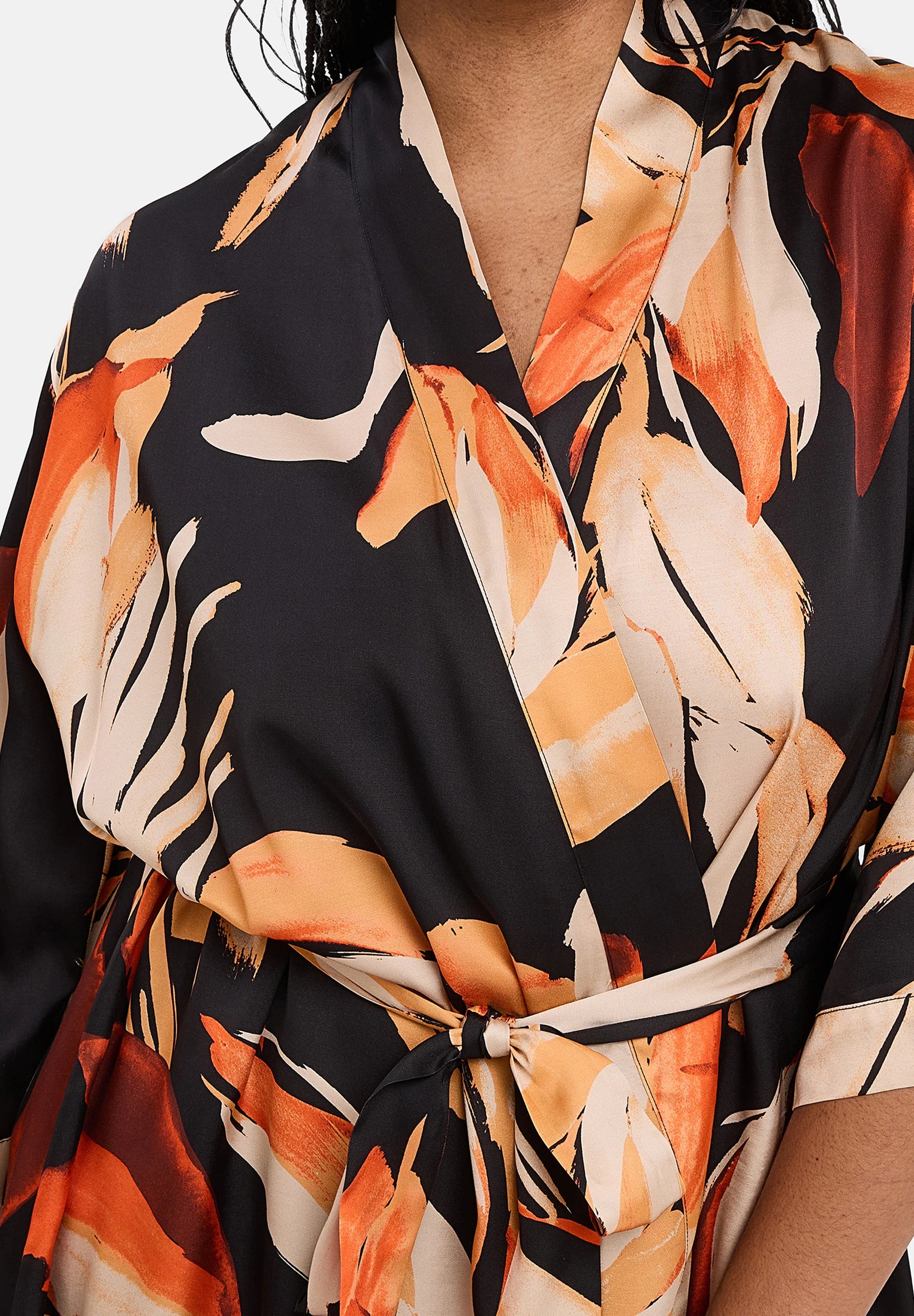 Kimono Pure Chic Zwarte Bladeren