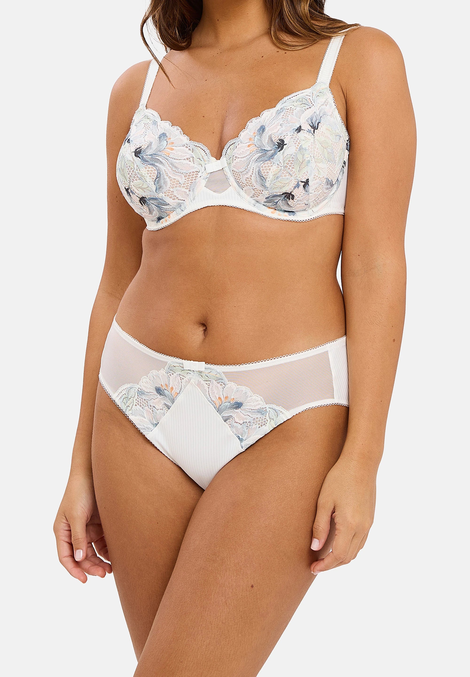 Slip Rosa Fantaisie Aquarelle Florale Claire