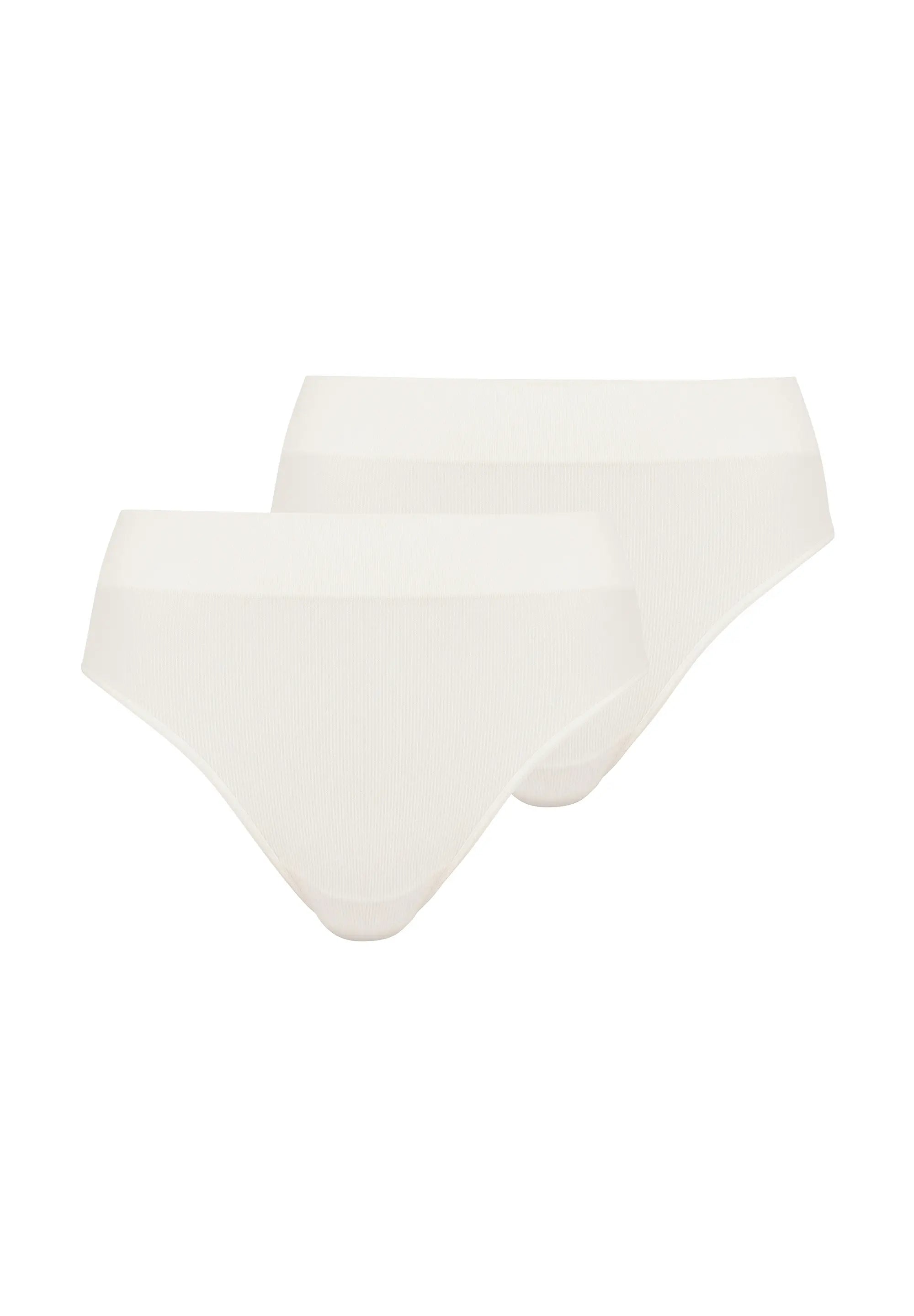 Lot de 2 slips midi Essentiel Confort Ivoire