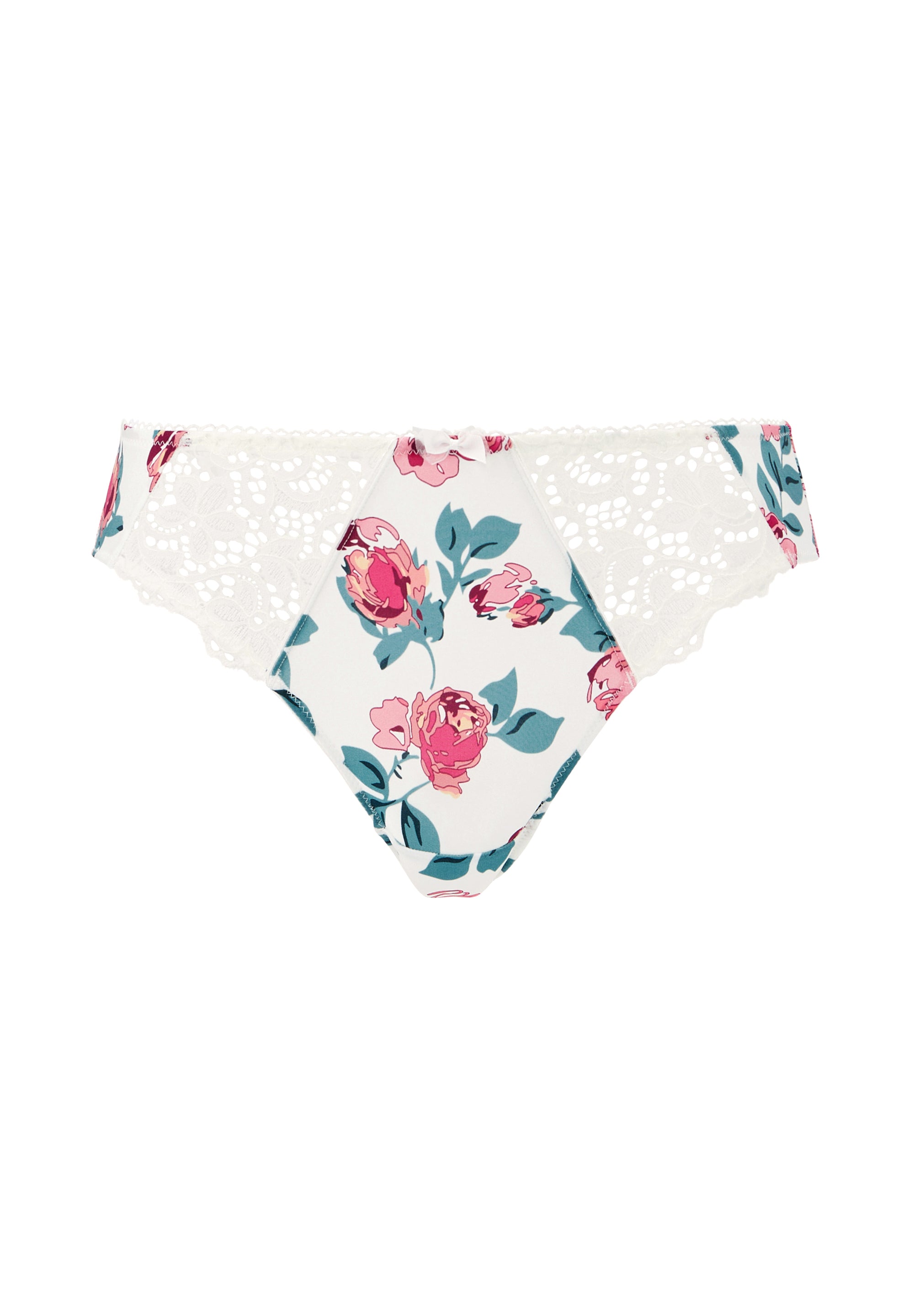 Slip Tiffany Imprimé Floral Rose & Ivoire
