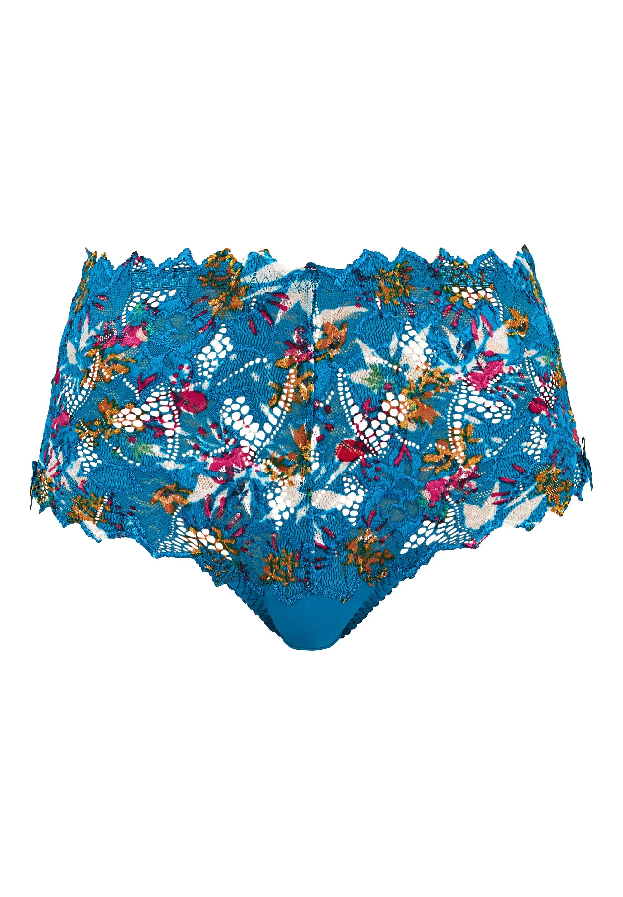Midi slip Arum Mosaïc Bloemenprint Blauw Mykonos