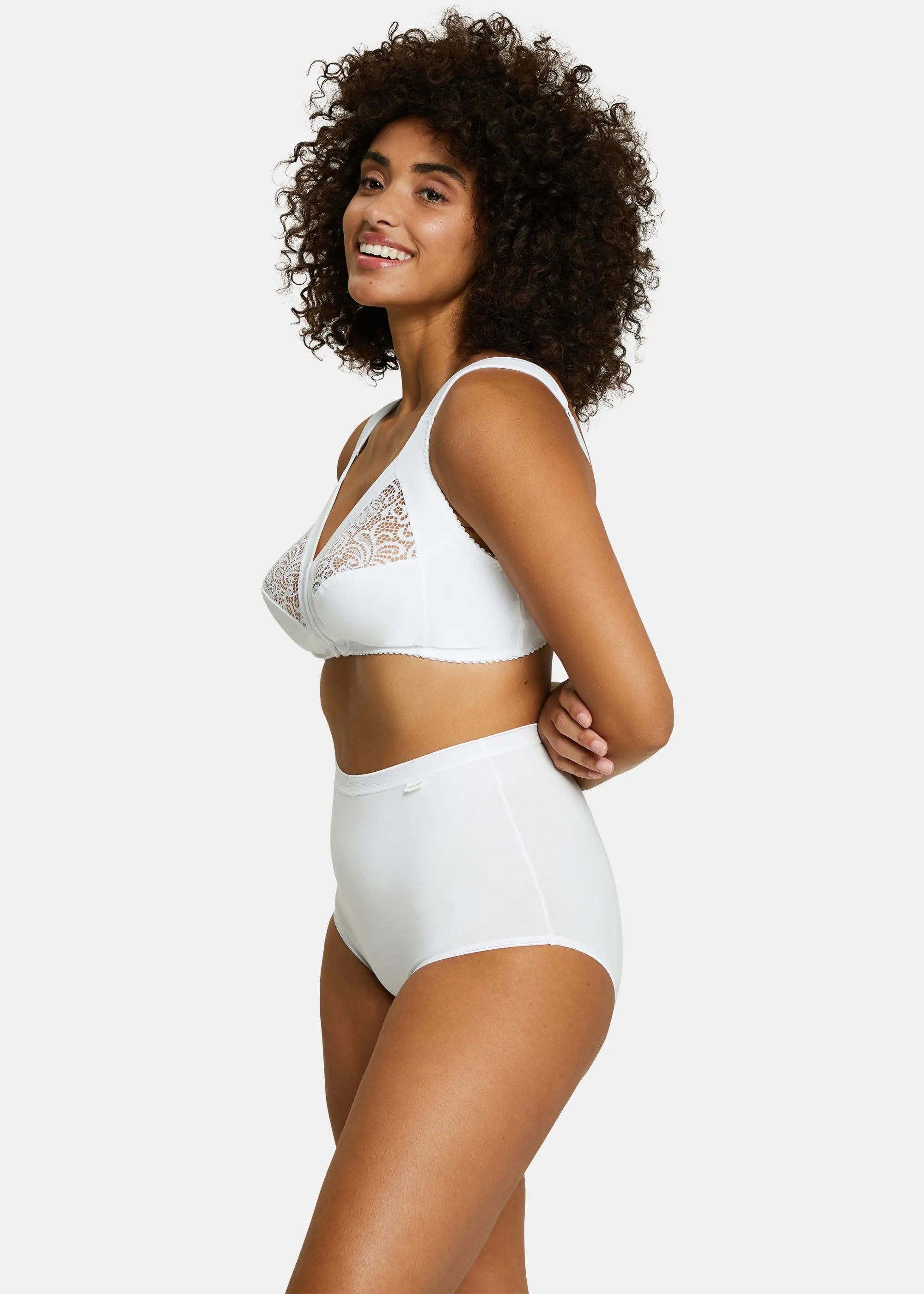 3er - Set Taillenslips Baumwolle B Weiß