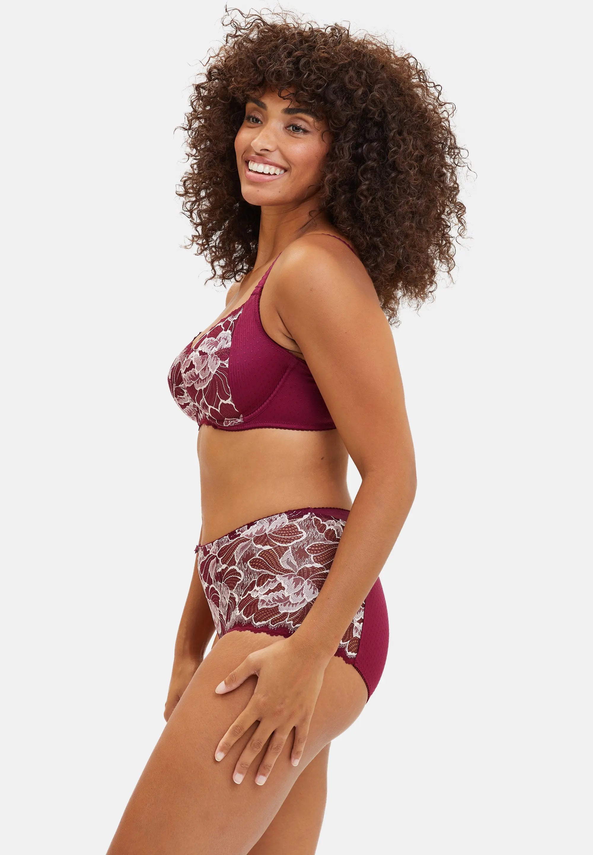 Soutien-gorge emboîtant Capucine Rouge Rhododendron & Rose Poudré