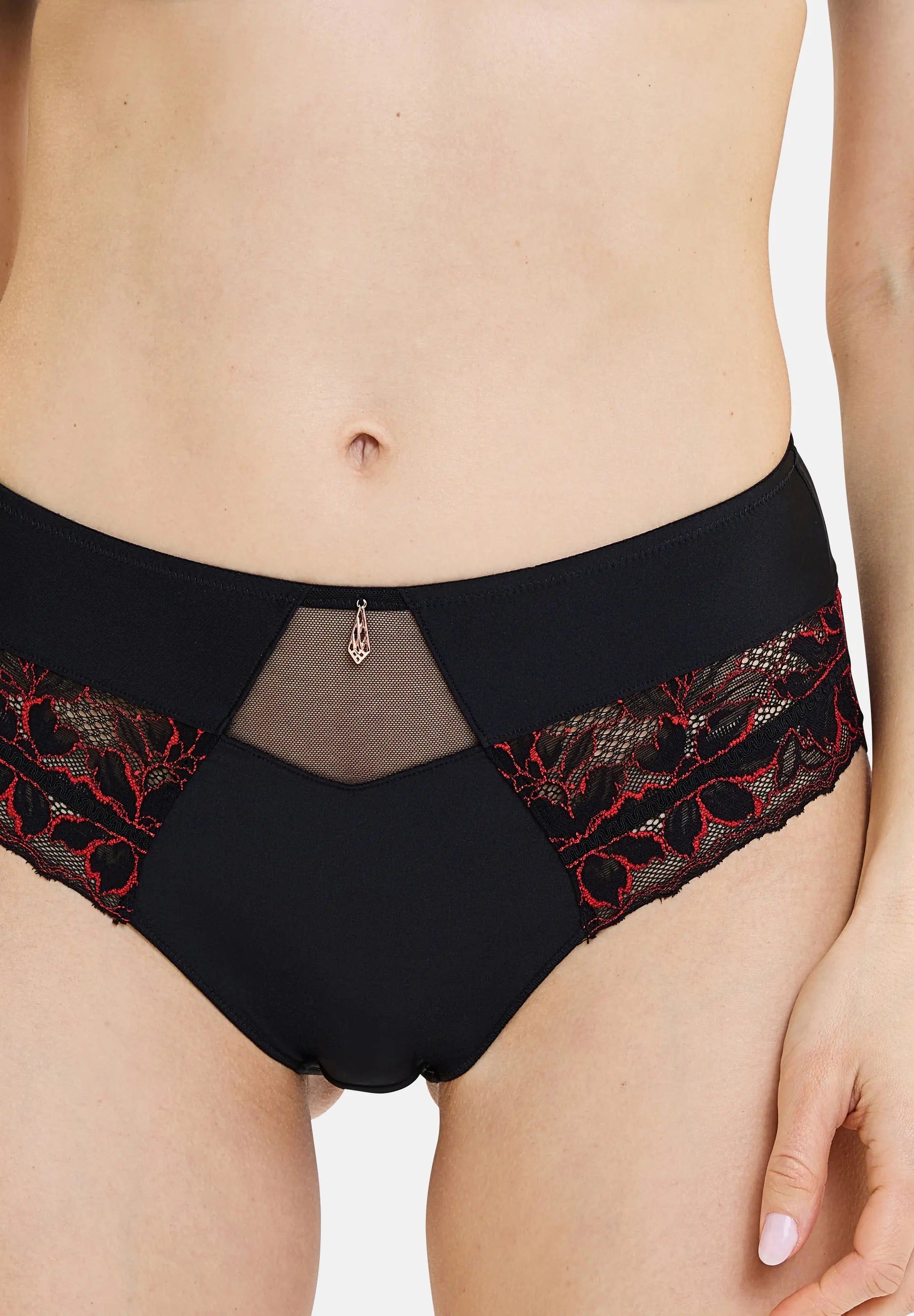 Culotte Mélodie Noir & Rouge