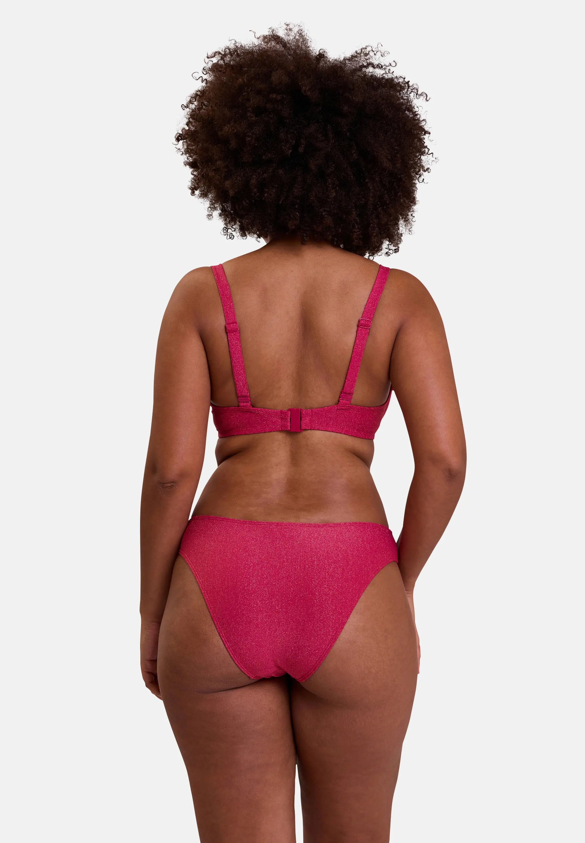 High-cut swim Briefs Reflet Cerise