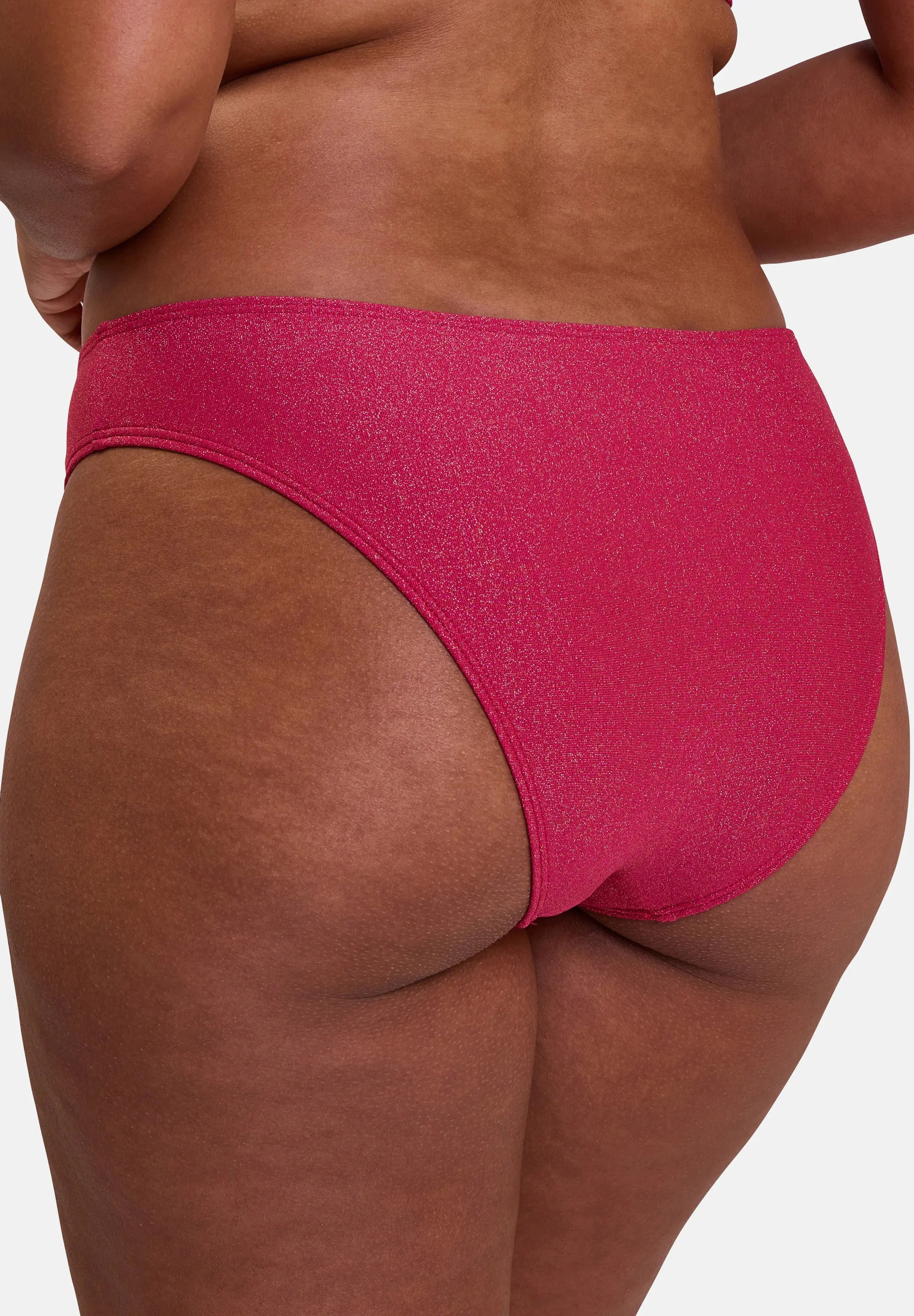 High-cut swim Briefs Reflet Cerise