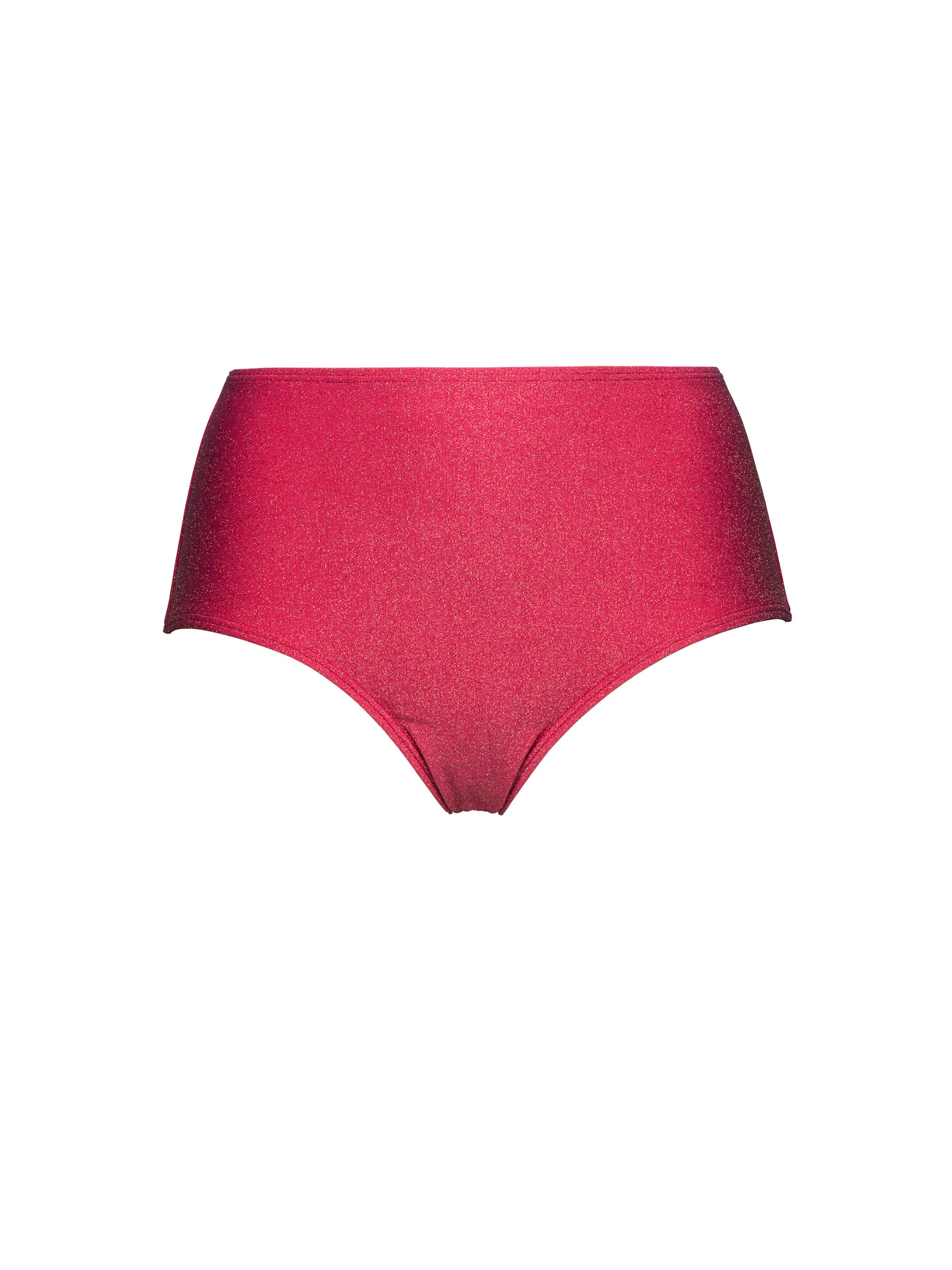Packshot culotte de bain taille haute pour femme - couleur cerise