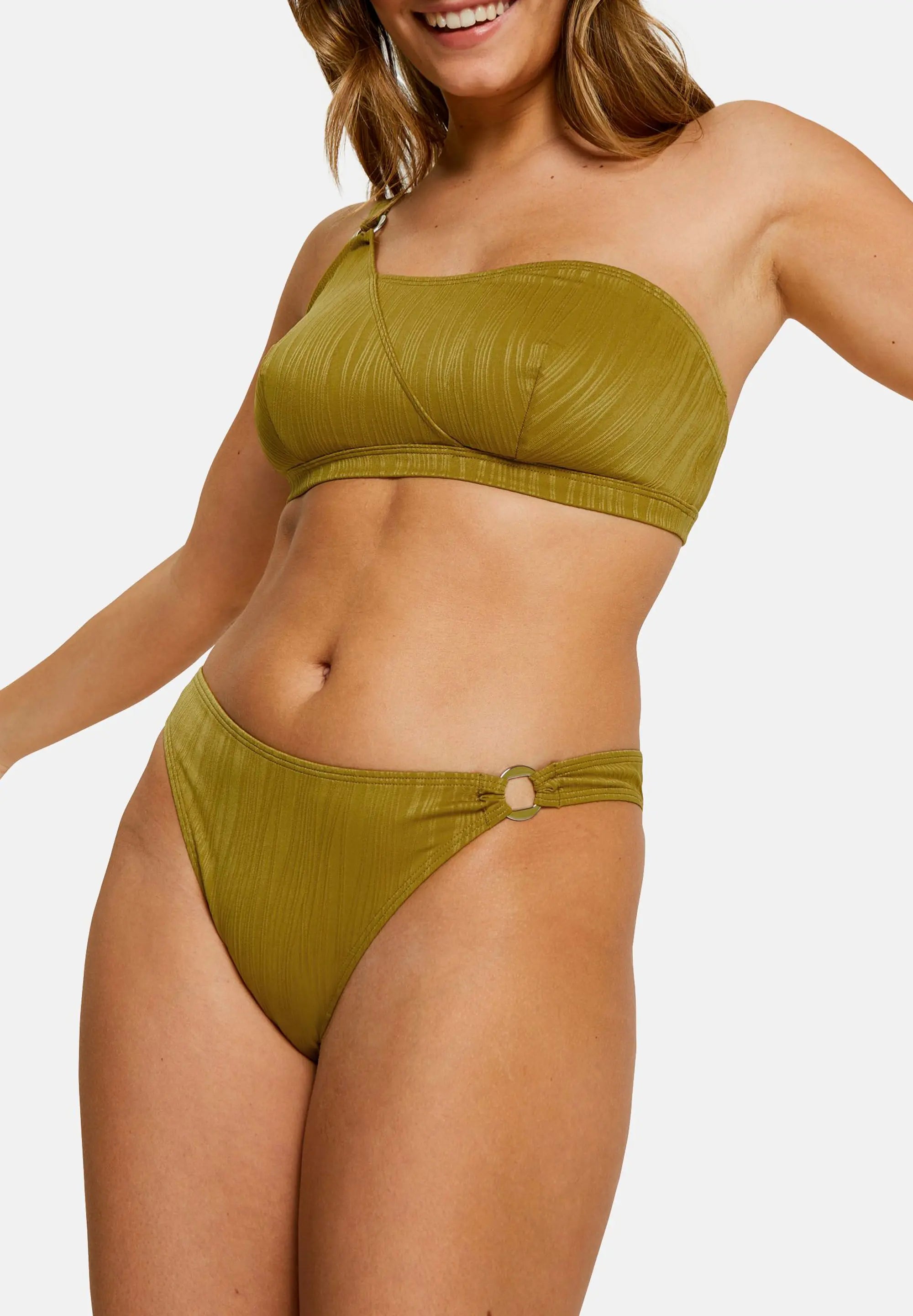 Brazilian Bikini Slip On Board in Olivgrün