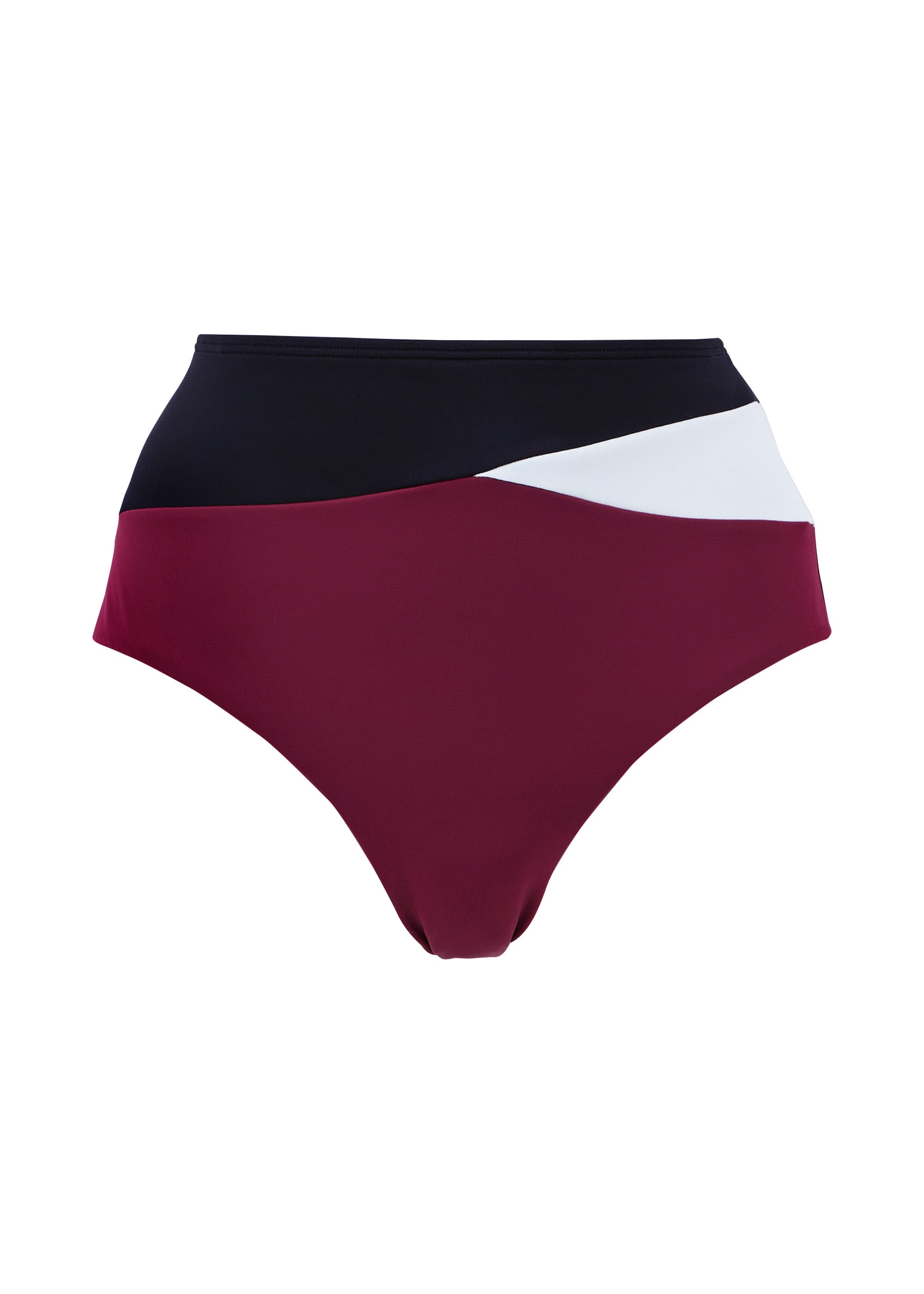 Hoge taille bikinislip Beyond the Beach Colorblock Pruim