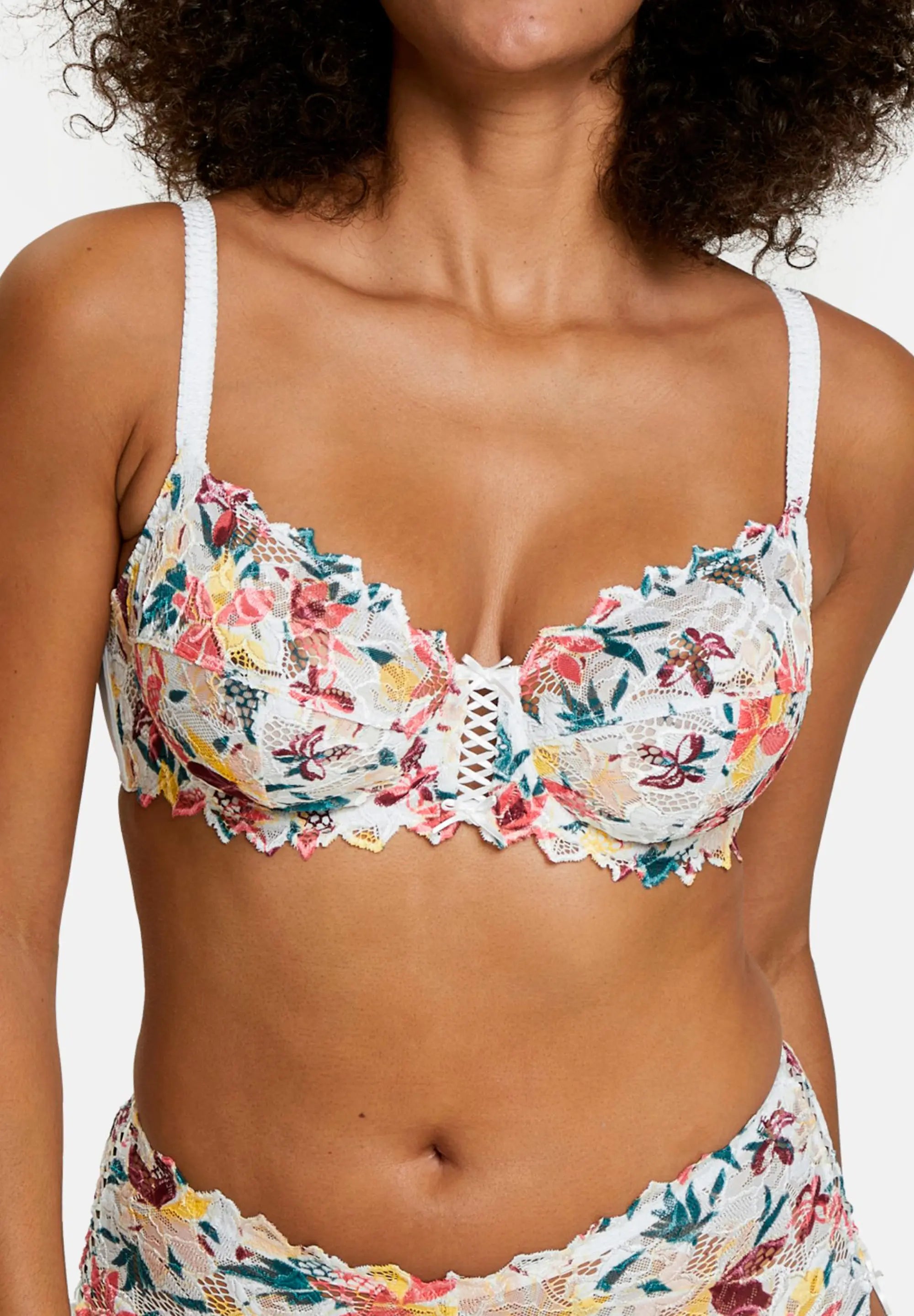 Arum Mosaïc Floral Print Magnolia Full Cup Bra