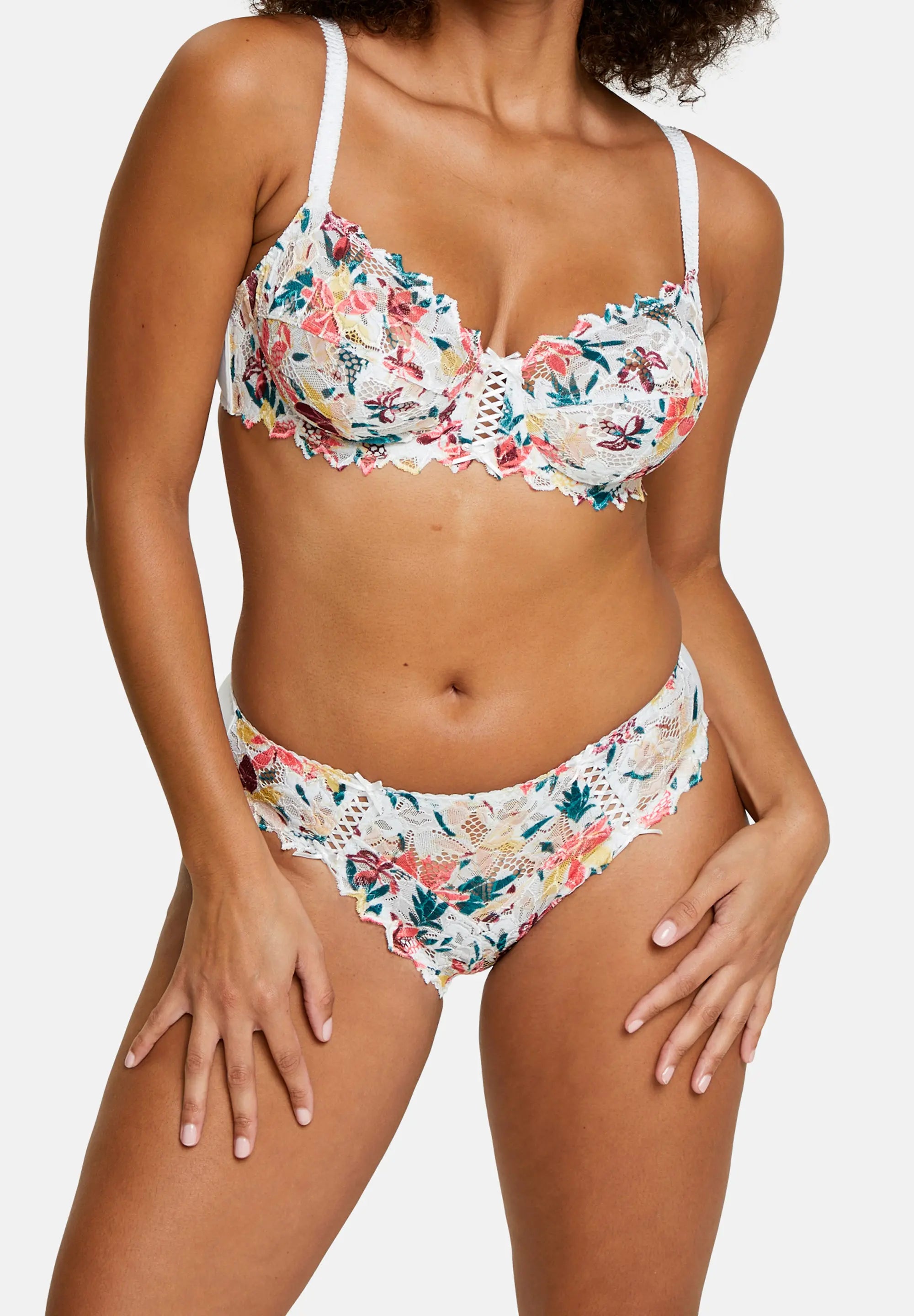 Arum Mosaïc Floral Print Magnolia Full Cup Bra