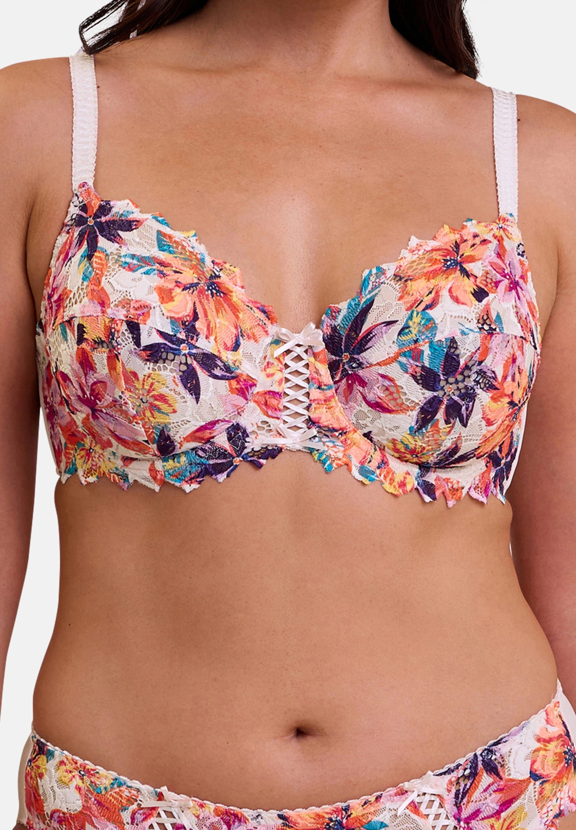 Lot de 2 soutiens-gorge Duo Arum Orange Mandarine et Arum Mosaïc Imprimé Fleurs du Paradis