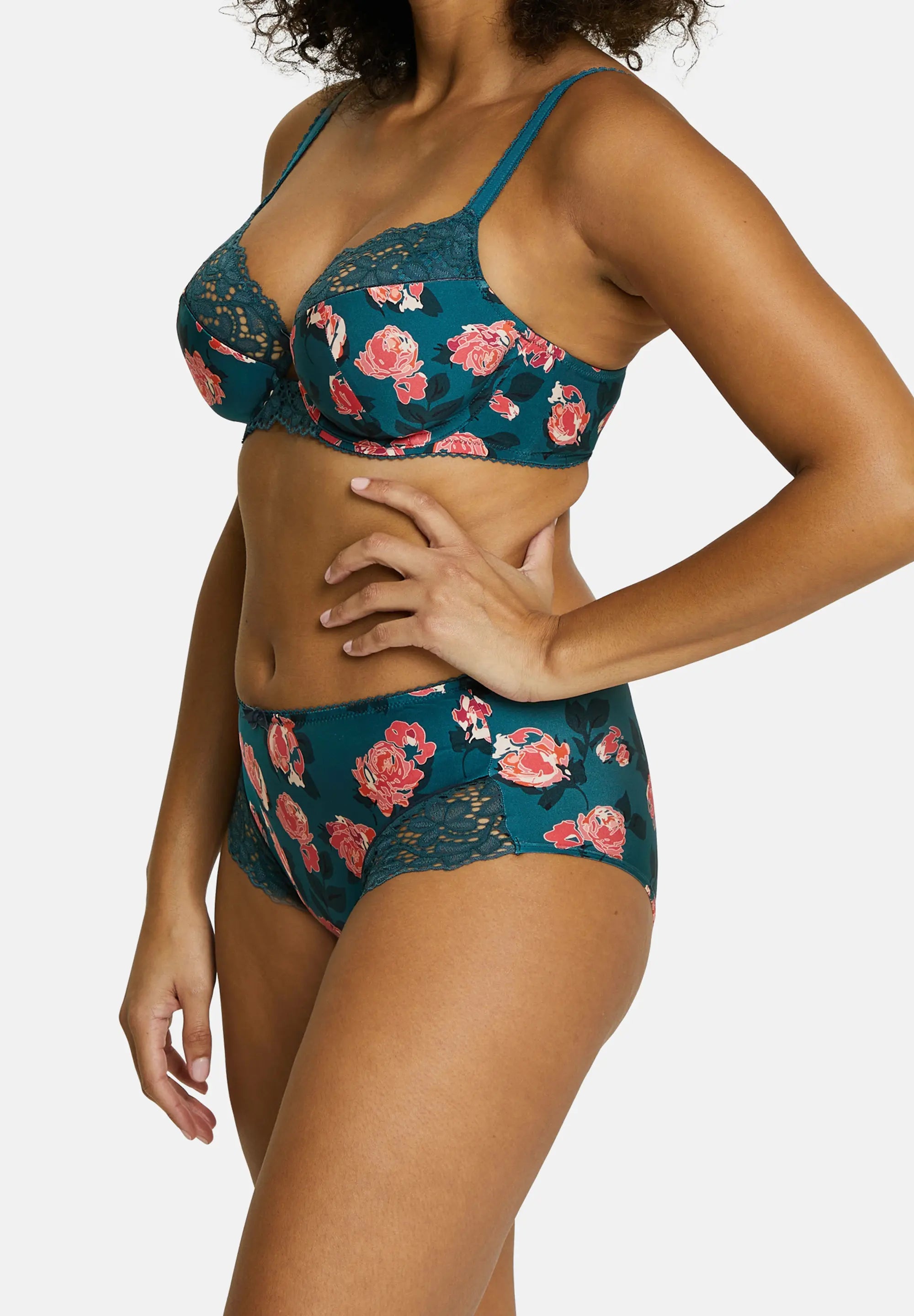 Sujetador clásico Tiffany Estampado Flores Verde Balsam