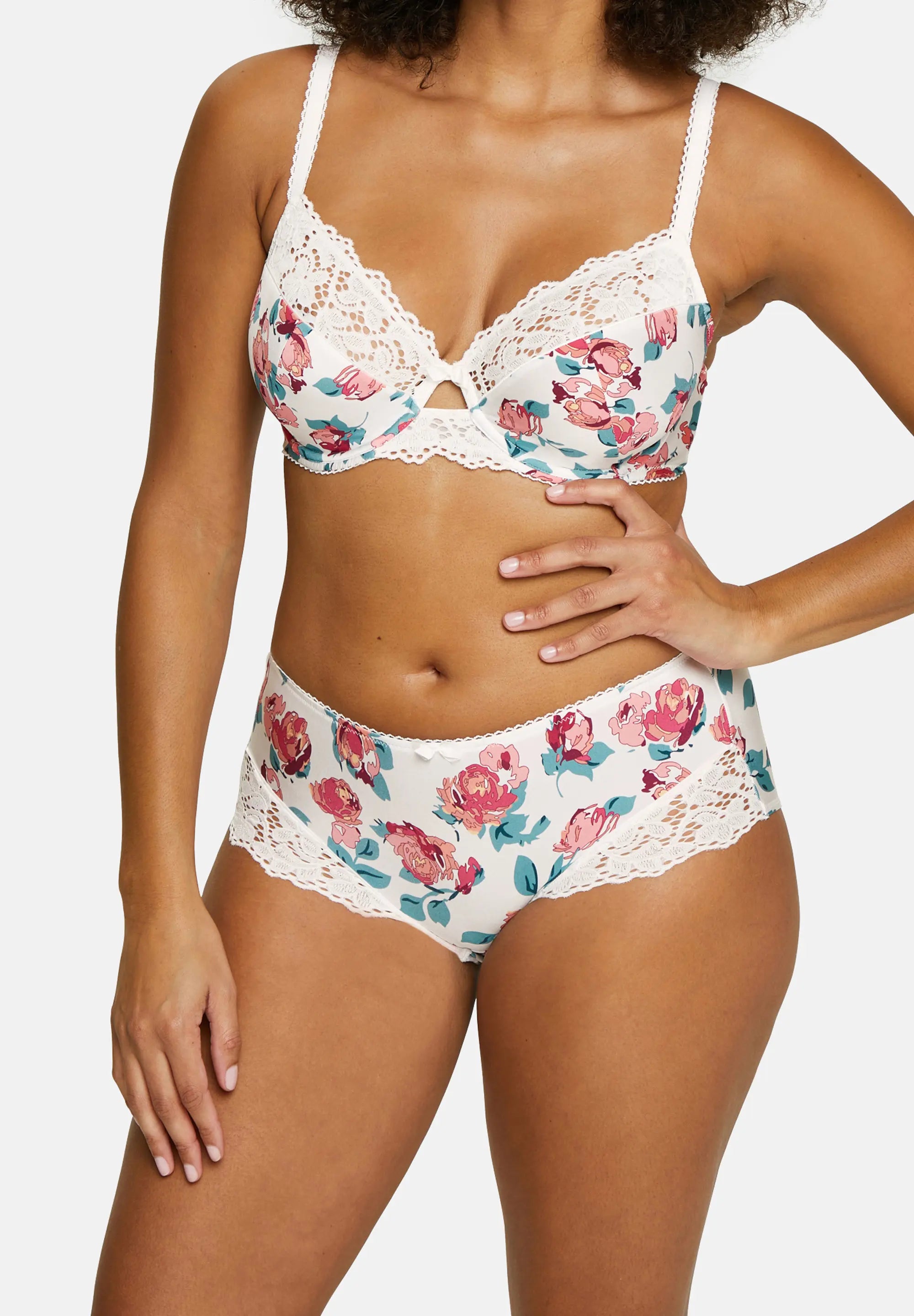 Volle cup bh Tiffany Bloemenprint Roze & Ivoor