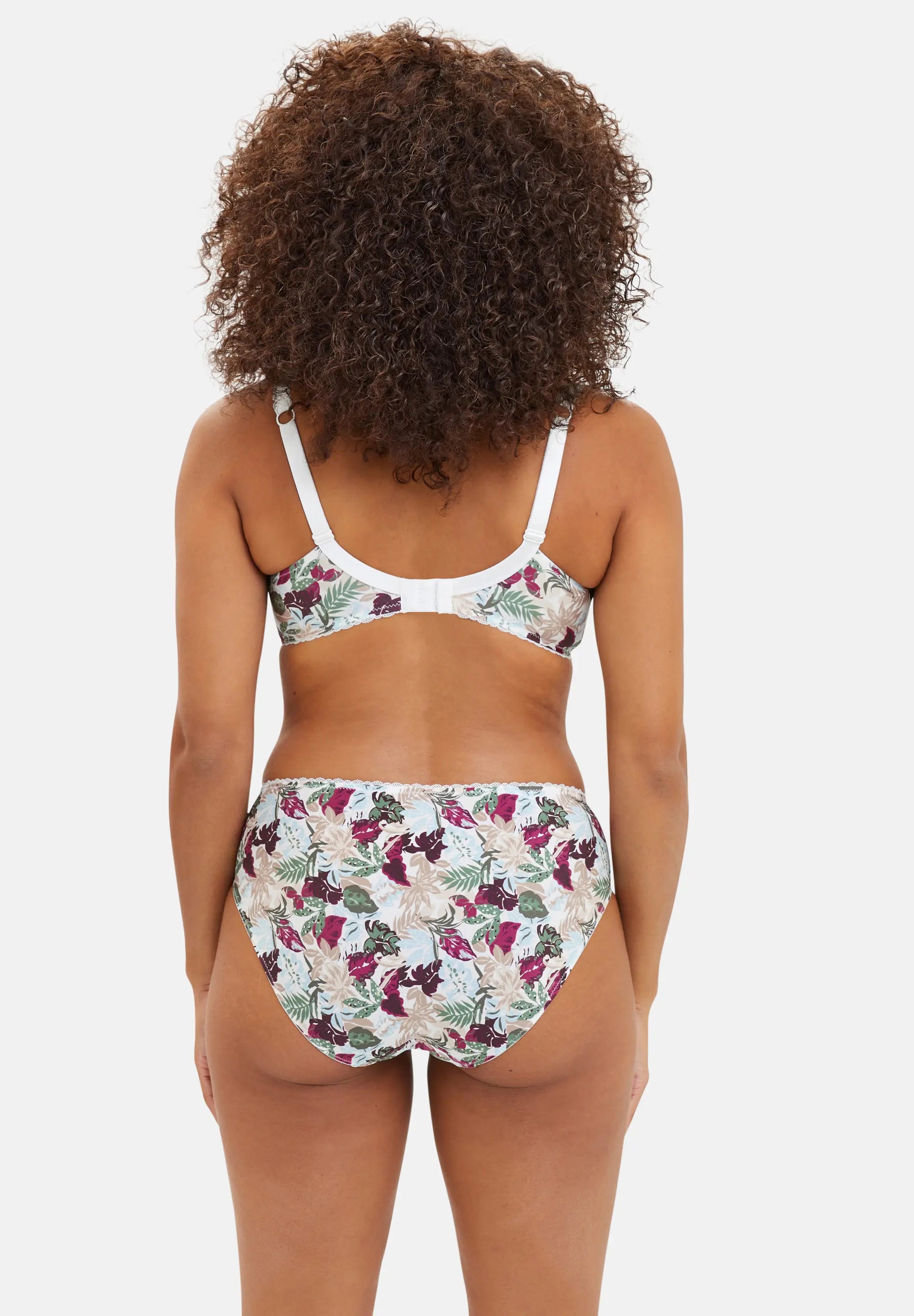 Volle cup bh Mathilde Jungleplant print Ivoor