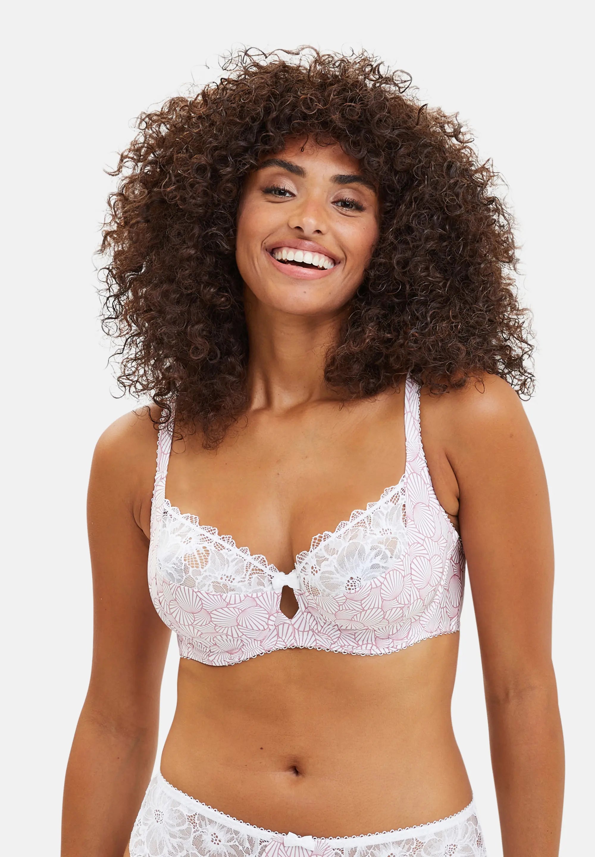 Soutien-gorge emboîtant Garance Imprimé Graphique Rose