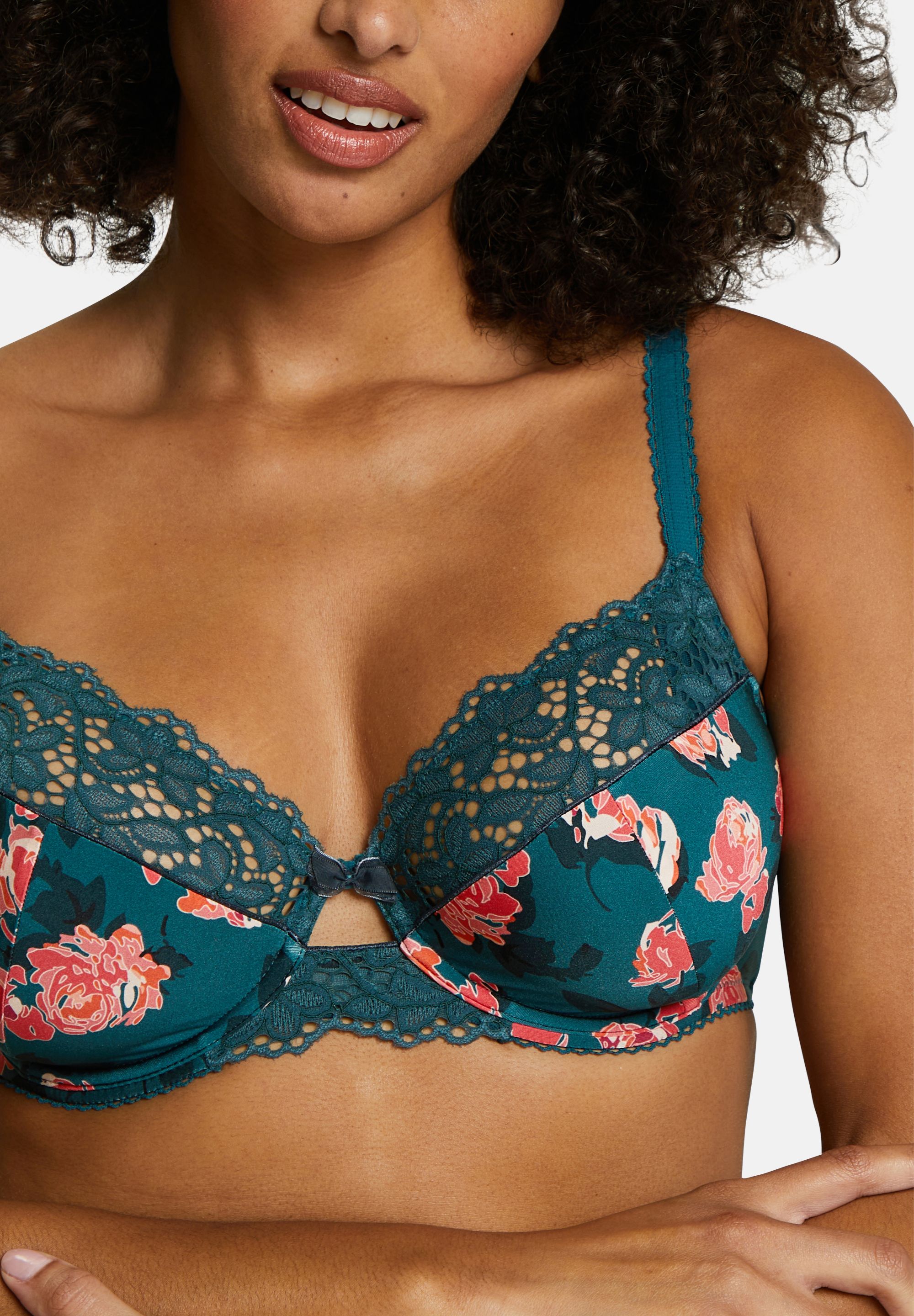 Sujetador clásico Tiffany Estampado Flores Verde Balsam