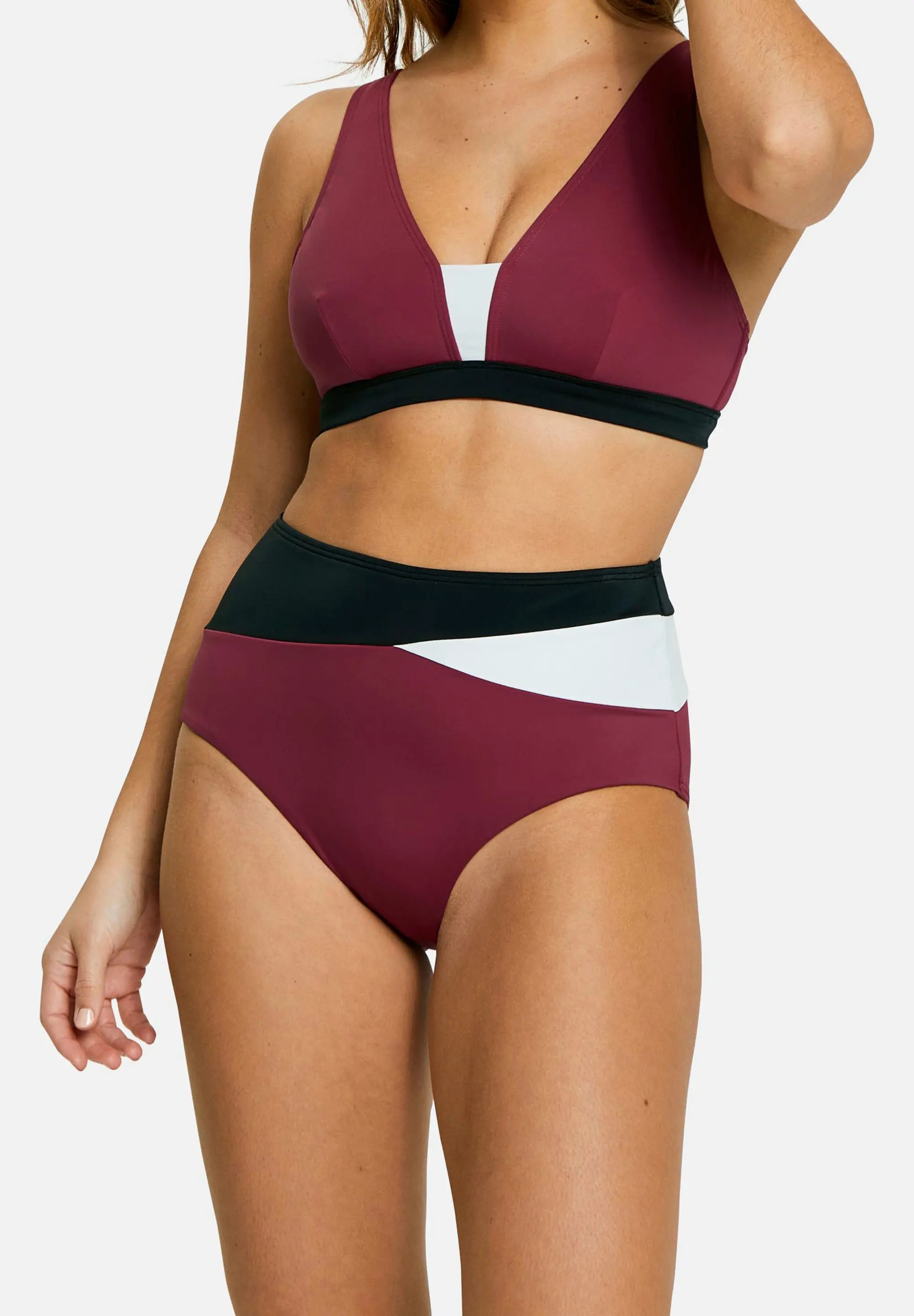 Triangel Bikinitop Beyond the Beach Colorblock Pruim
