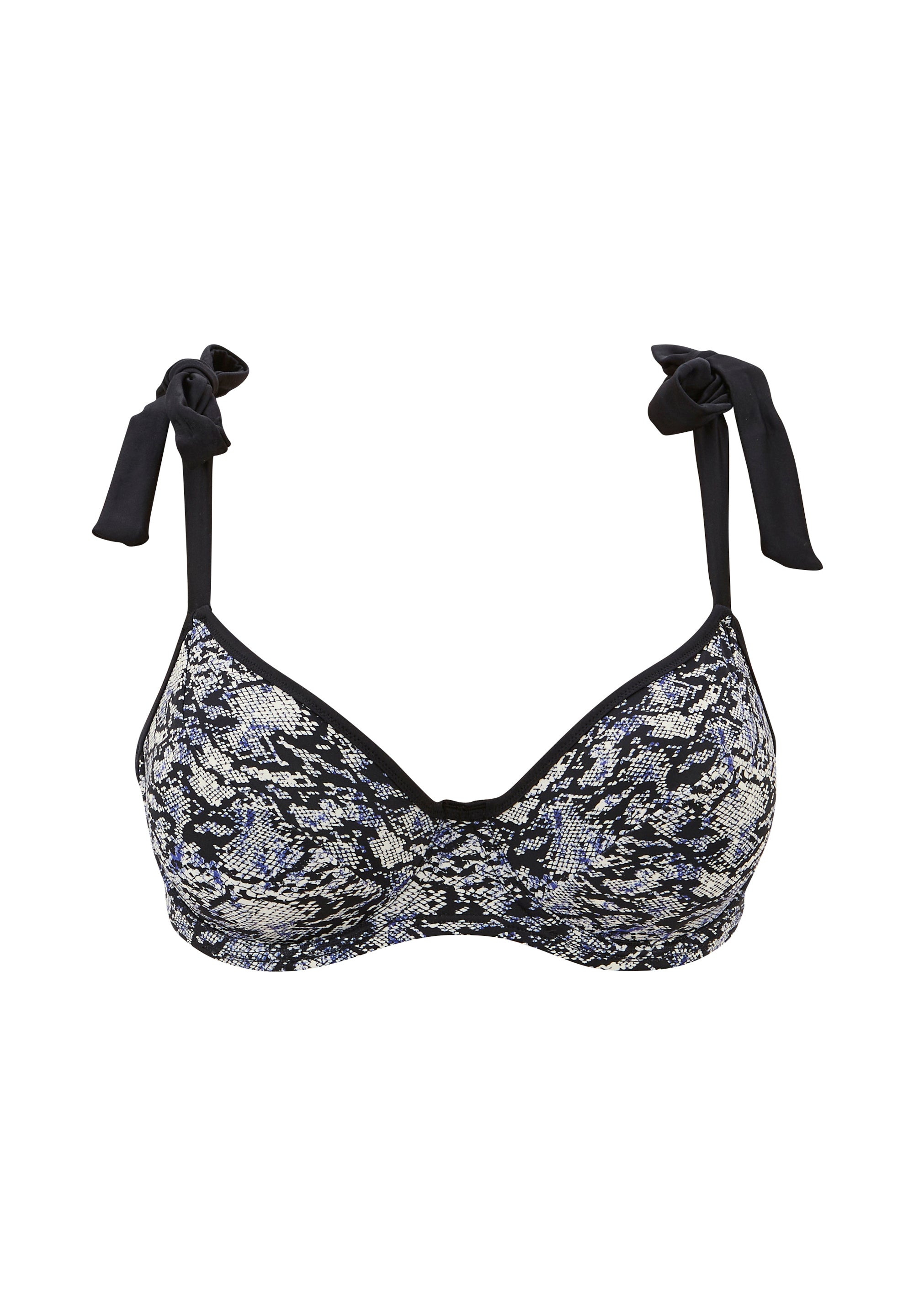 Bikinitop met beugel At the world's end Dierenprint Zwart