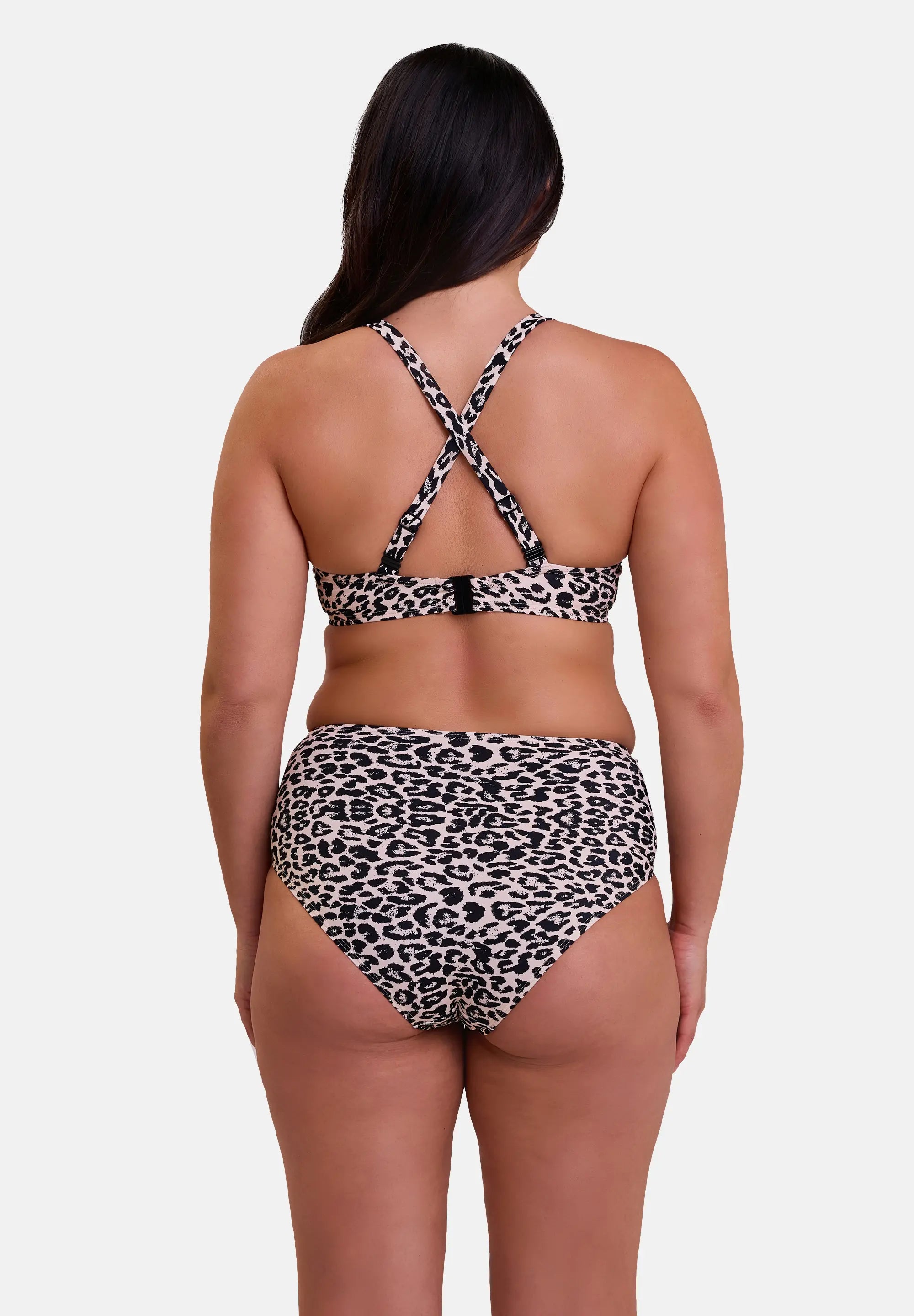 Haut de maillot de bain avec armatures Samoa Imprimé peau de bête fond lin