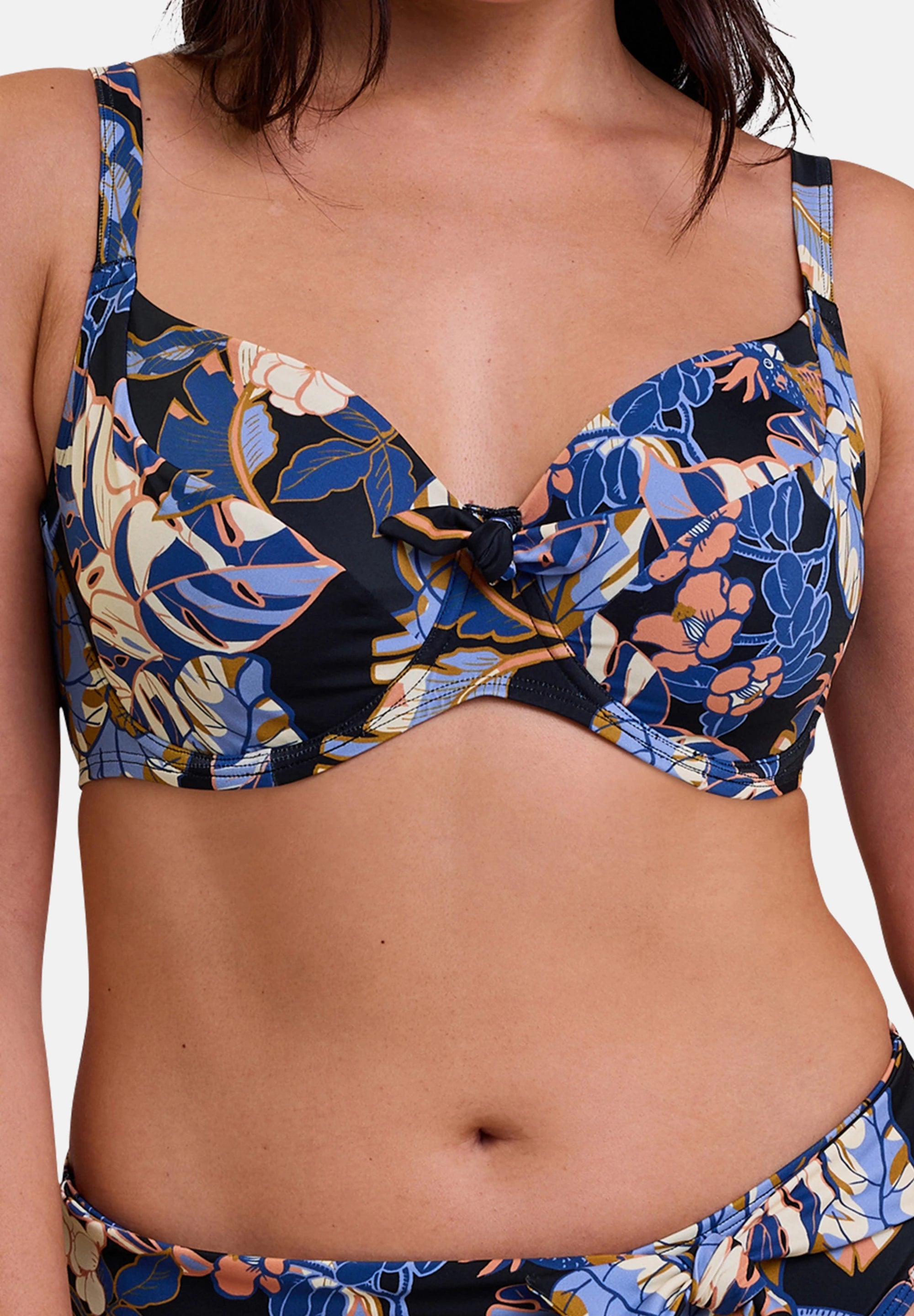Ensemble maillot de bain 2 pièces Fidji noir avec tunique de plage