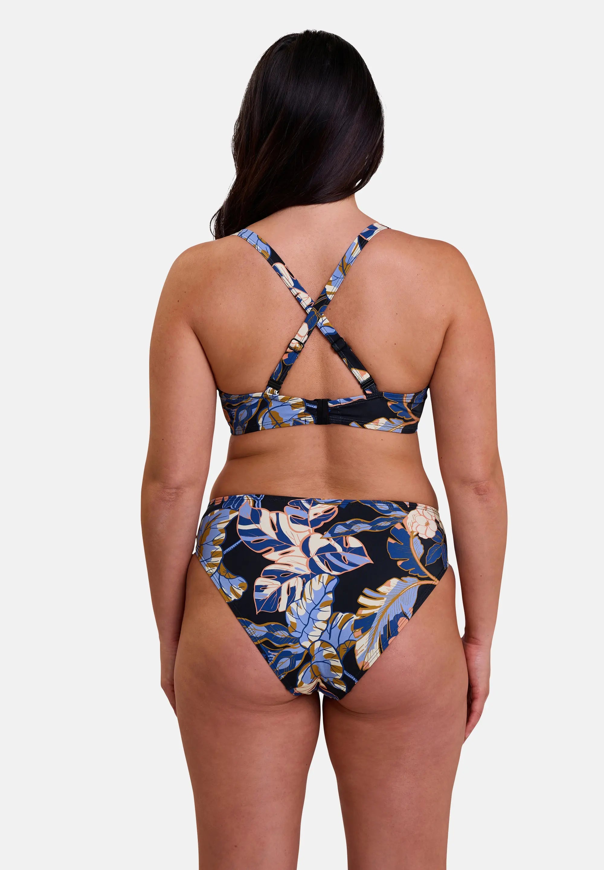 Underwired bikini top Fidji Exotic Print Black