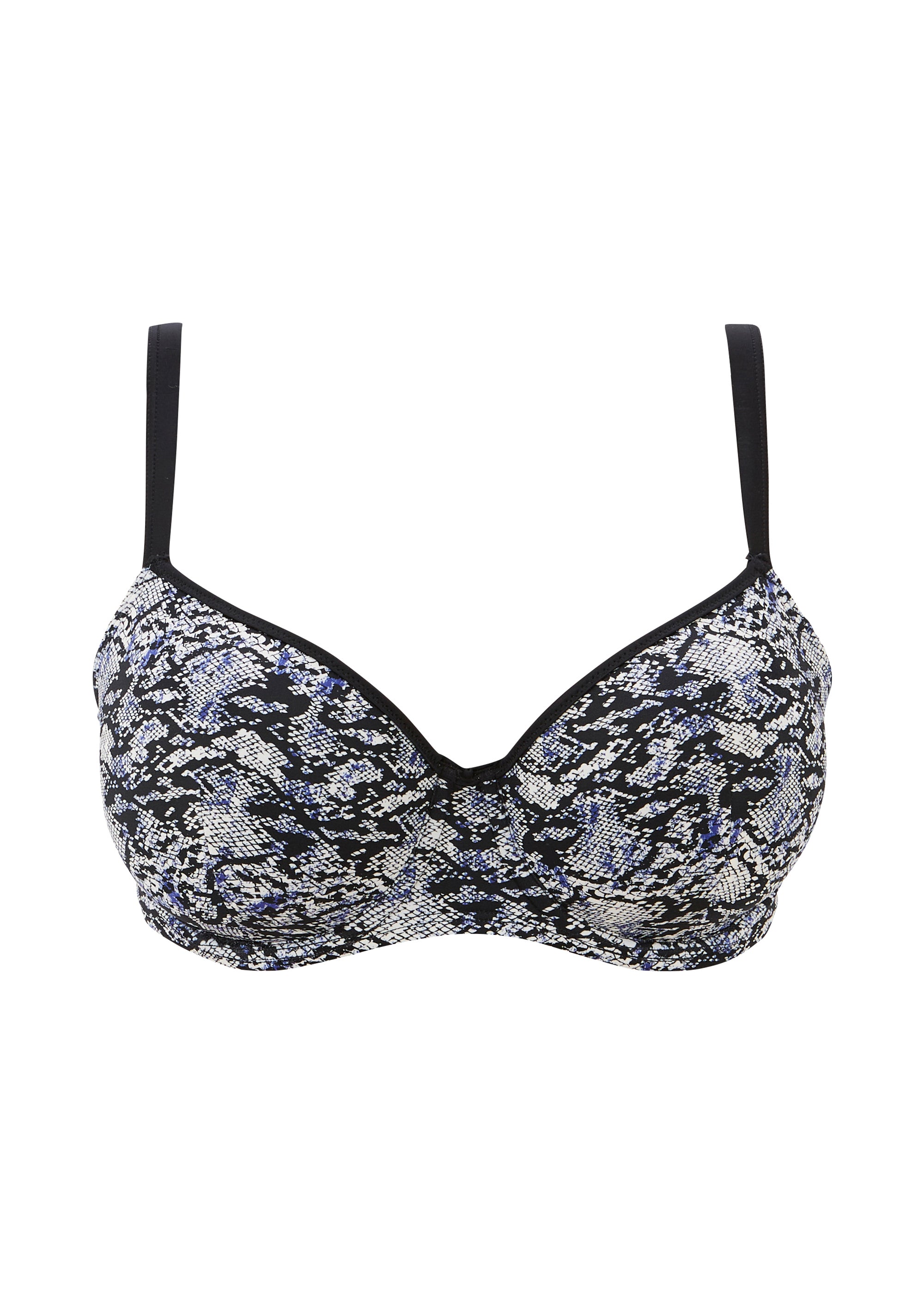 Voorgevormde Bikinitop met beugel At the world's end Dierenprint Zwart