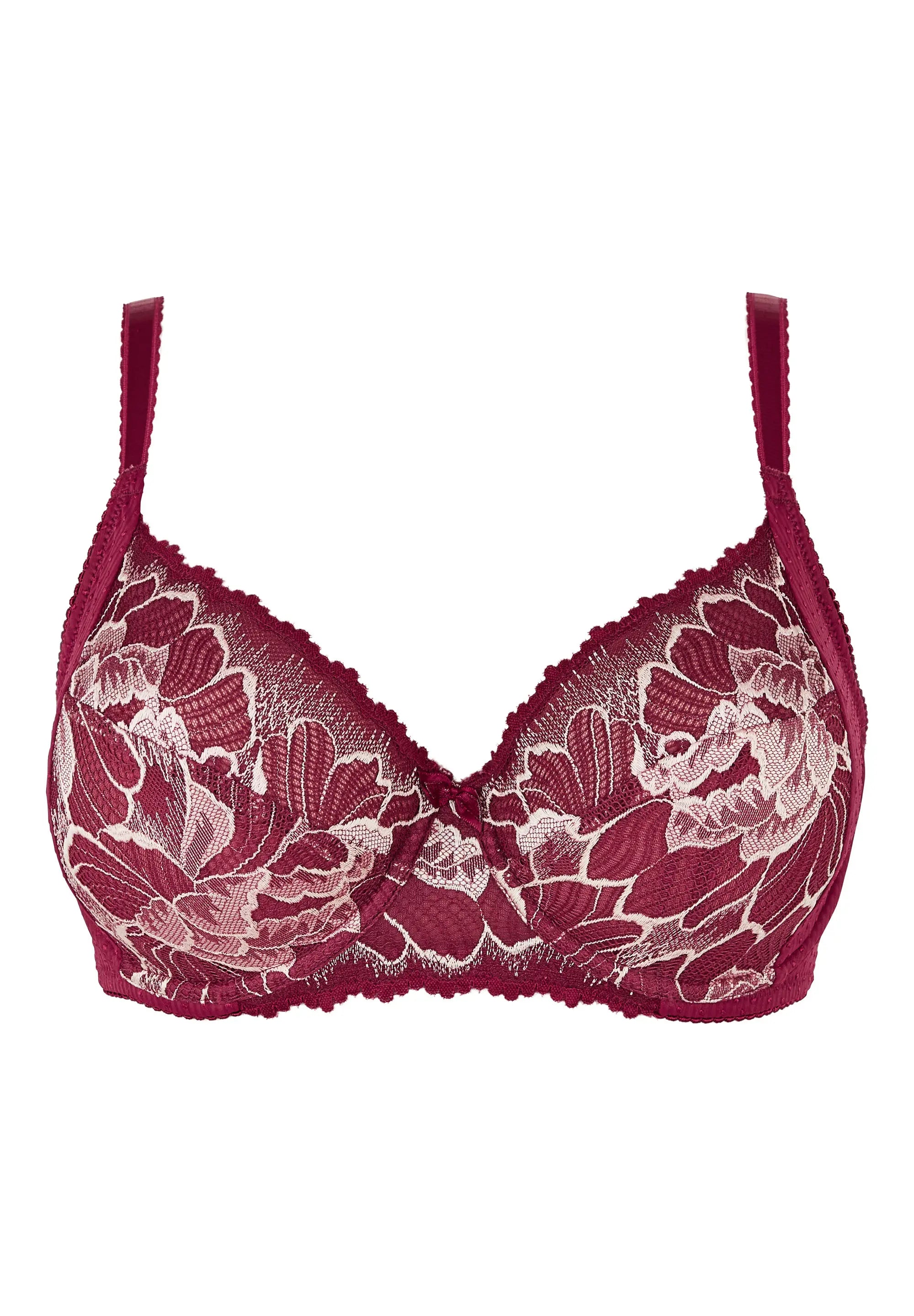 Soutien-gorge emboîtant Capucine Rouge Rhododendron & Rose Poudré