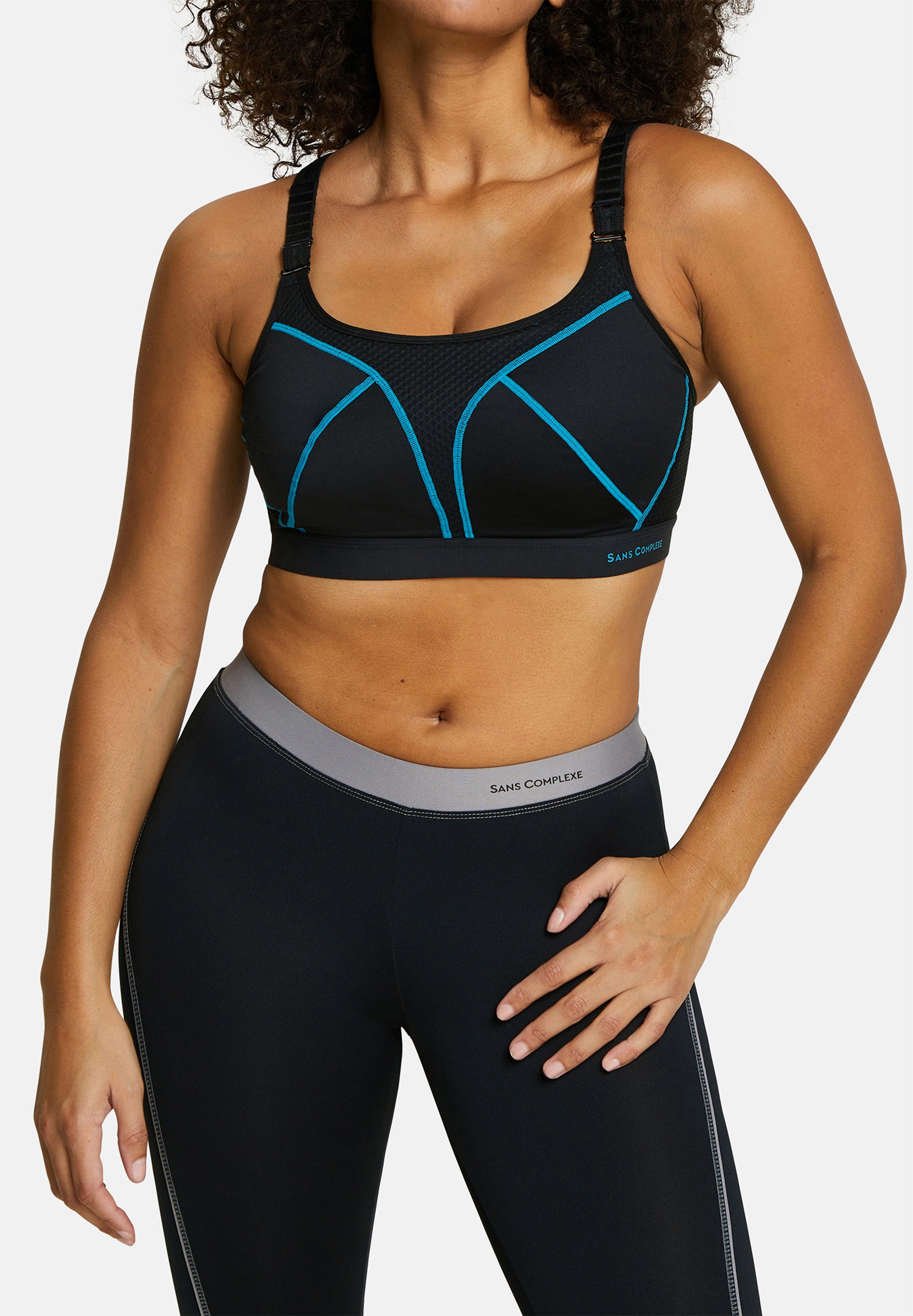 Reggiseno sportivo Sport Passion Nero/Turchese