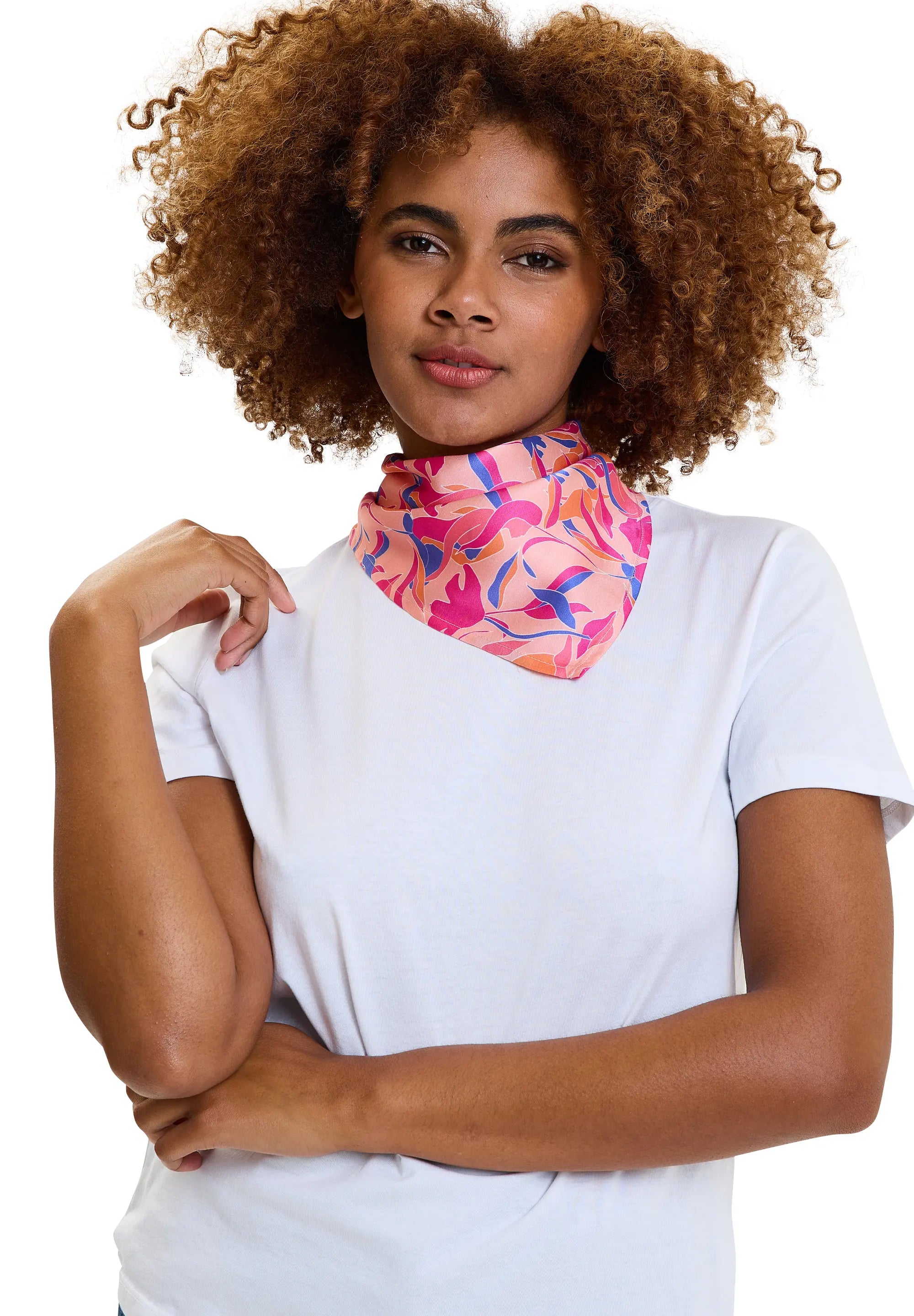 Foulard Octobre Rose Imprimé Femmes Pêche