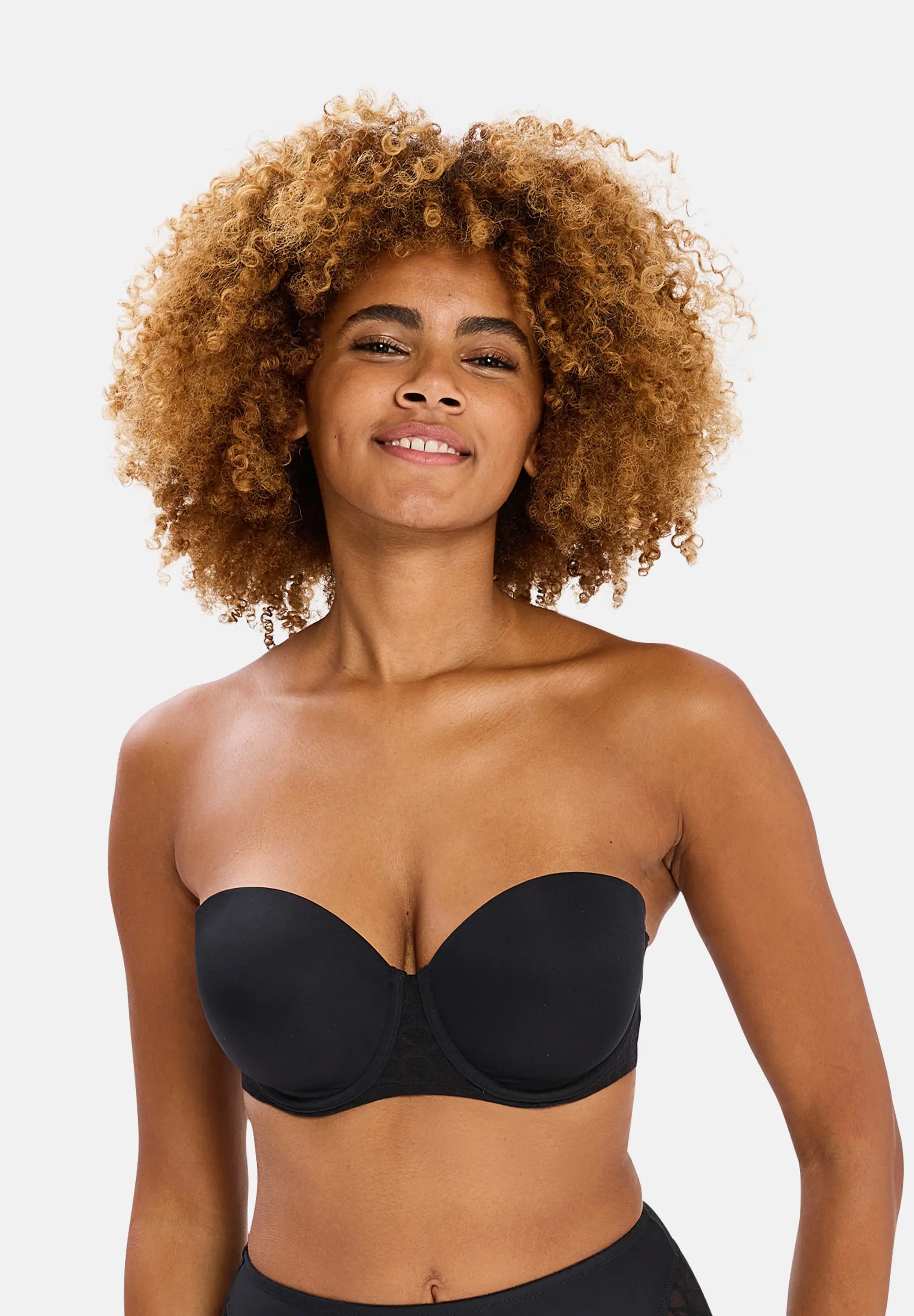 Reggiseno a fascia senza spalline con ferretto Perfect Curves Nero
