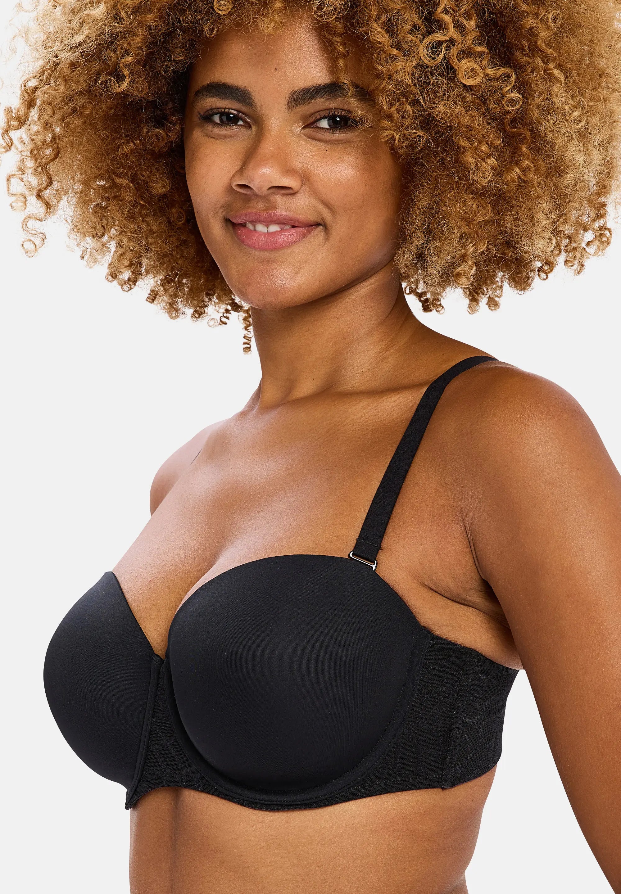 Reggiseno a fascia senza spalline con ferretto Perfect Curves Nero
