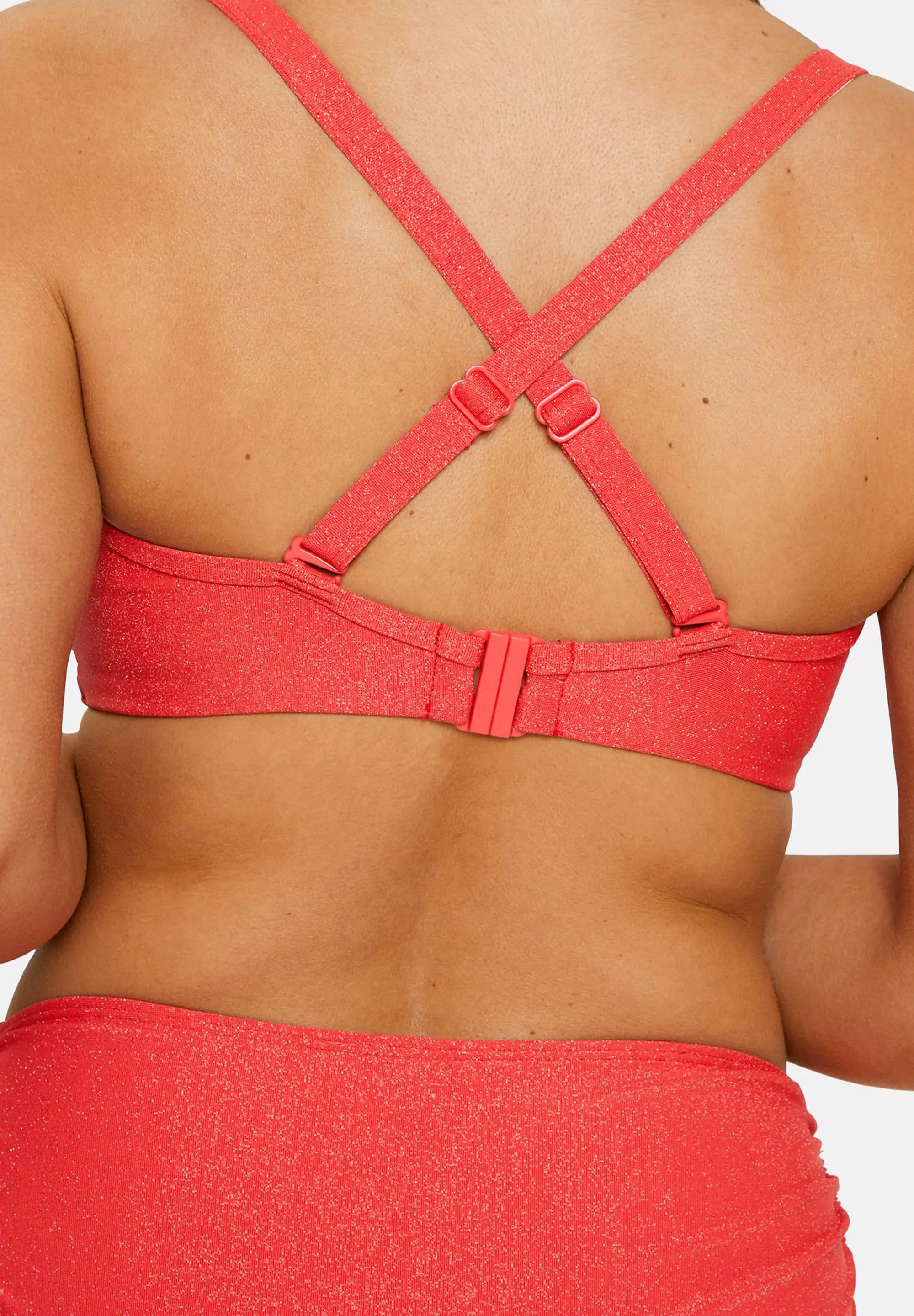 Bandeau-bikinitop met beugel Bask in Bliss Poppy Rood