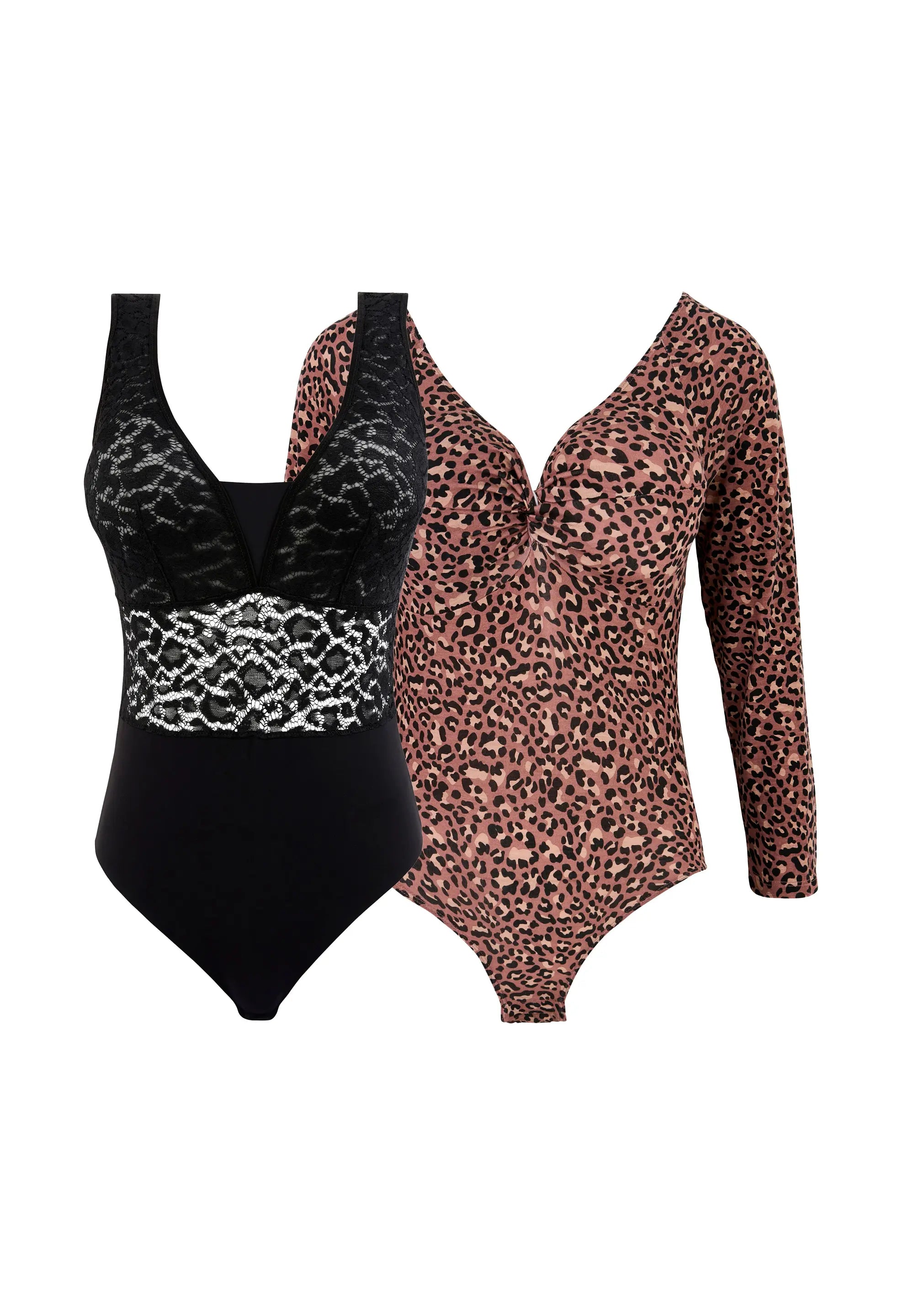 Set van 2 body's Maelis Leopard Zwart & Chill Fantaisy (Warmte soft)