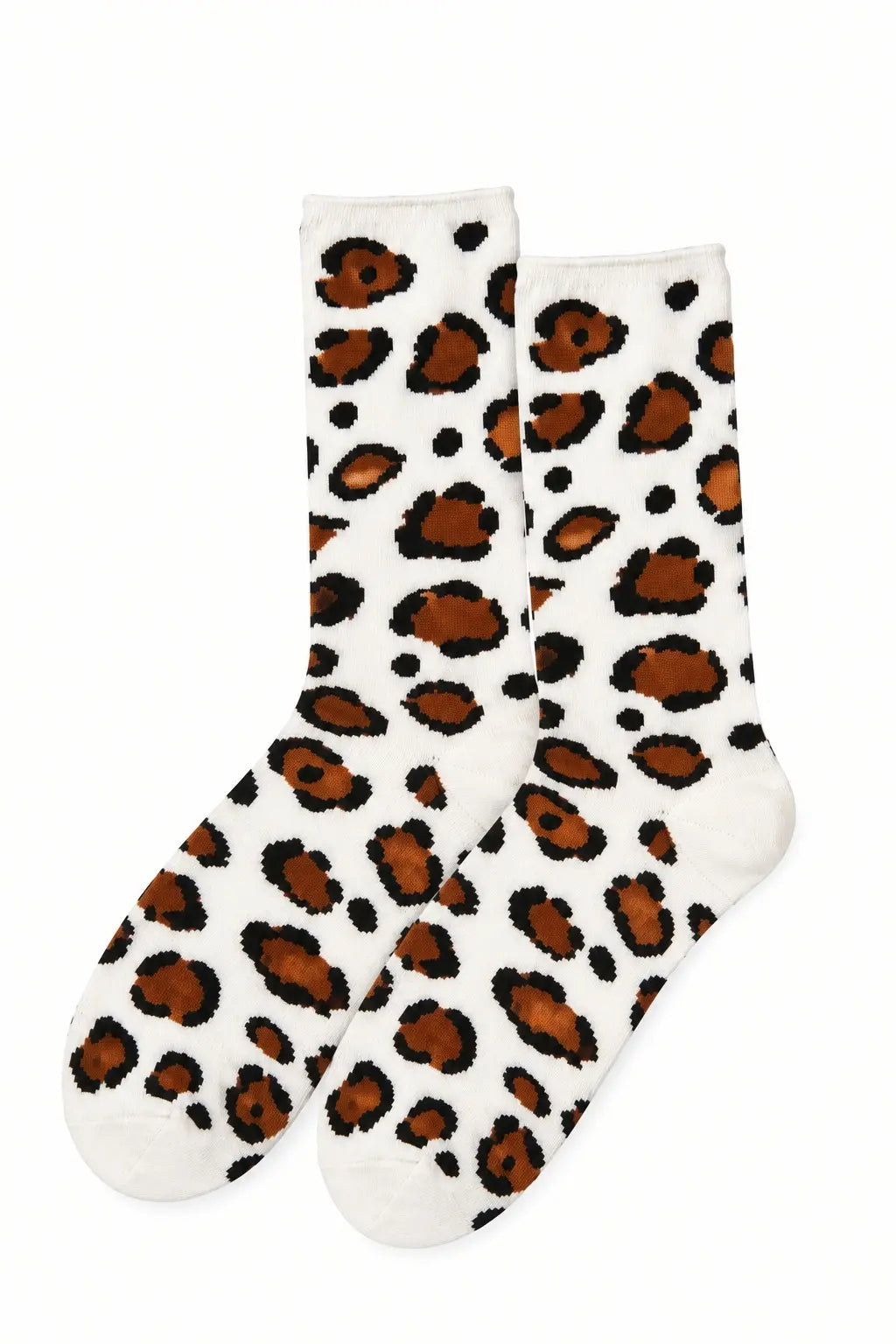 Chaussettes léopard ivoire