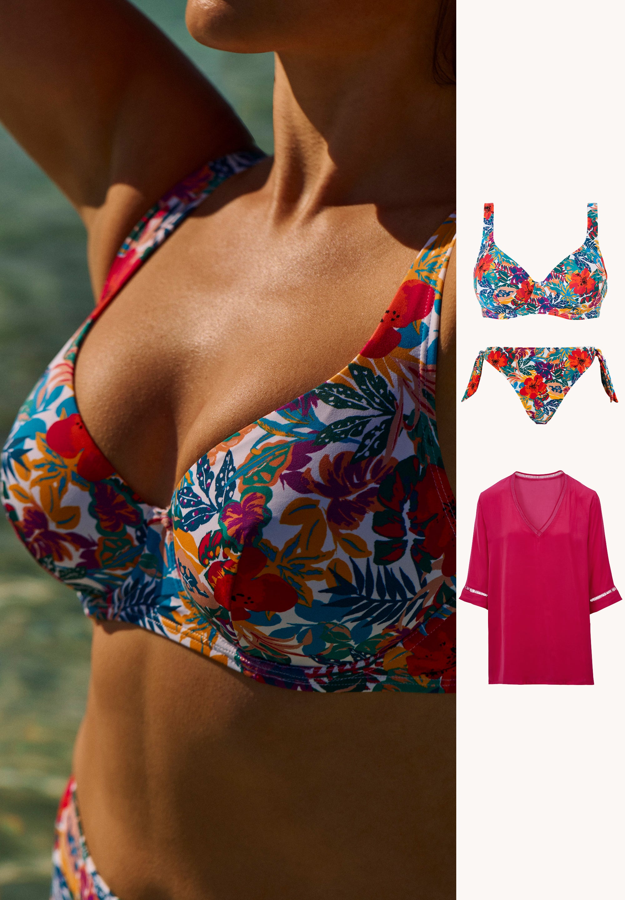 Curaçao 2-piece swimsuit set and beach tunic