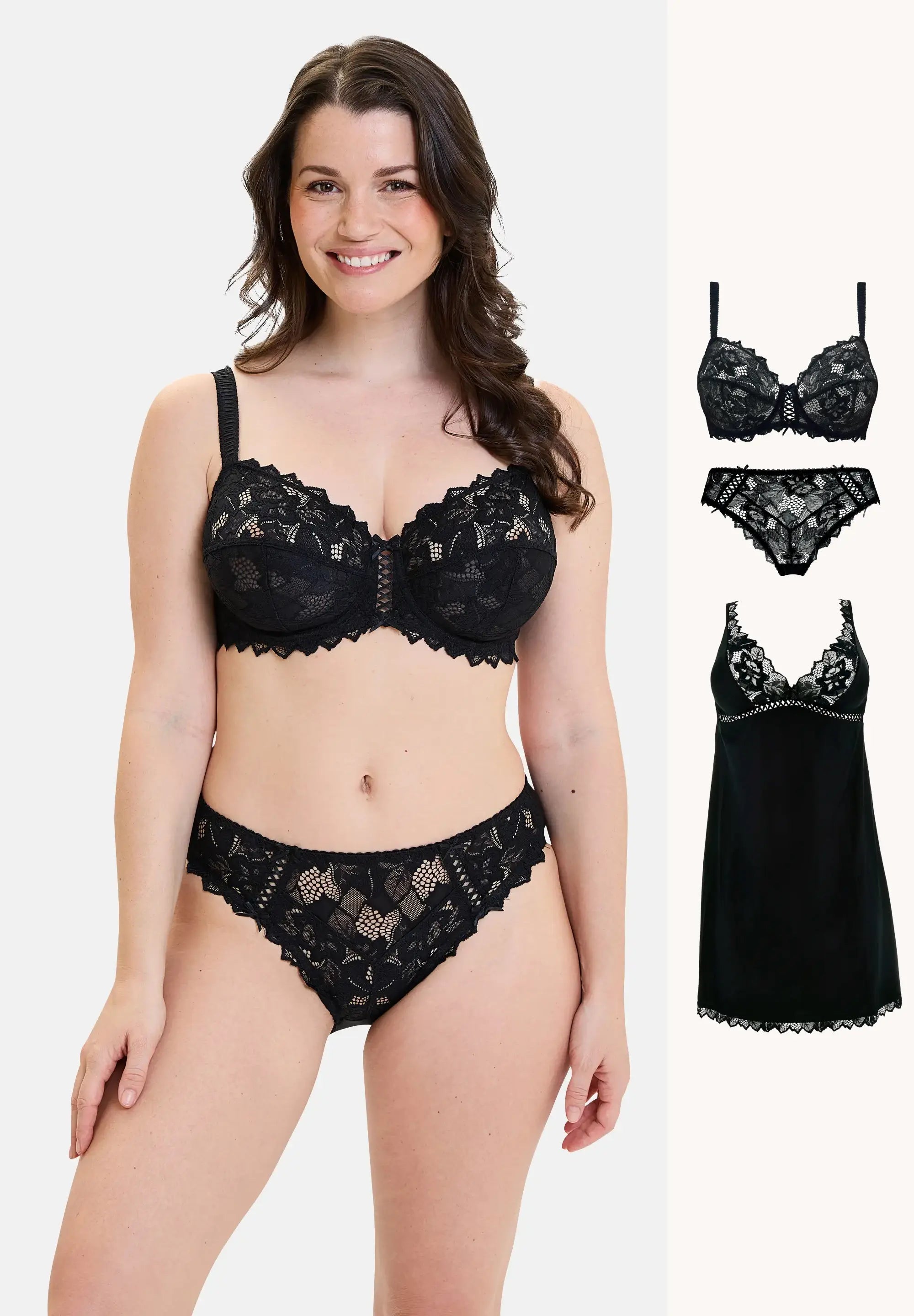 Ensemble Arum Noir avec nuisette