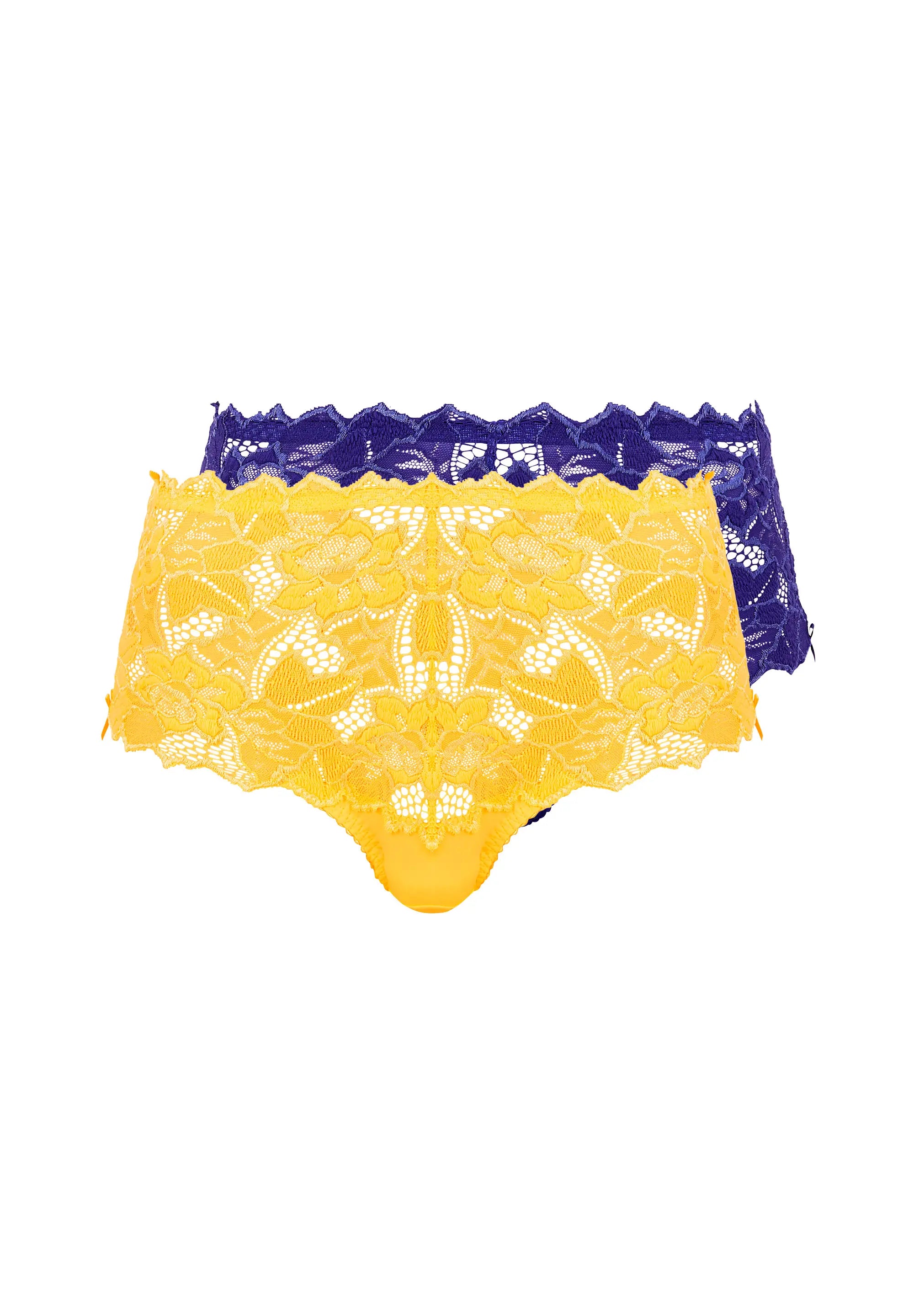 Lot de 2 culottes Arum Jaune Citron et Bleu Royal