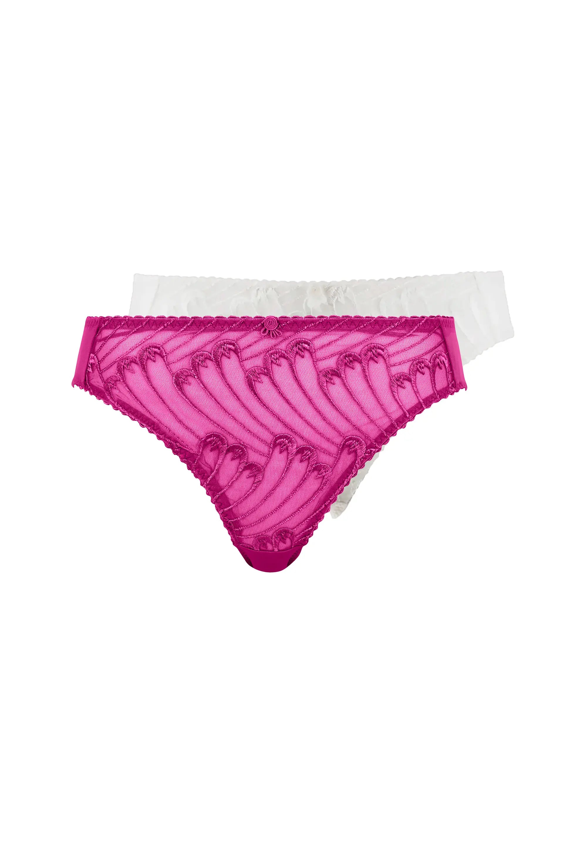 Lot de 2 slips Narcisse Fuchsia et Ivoire