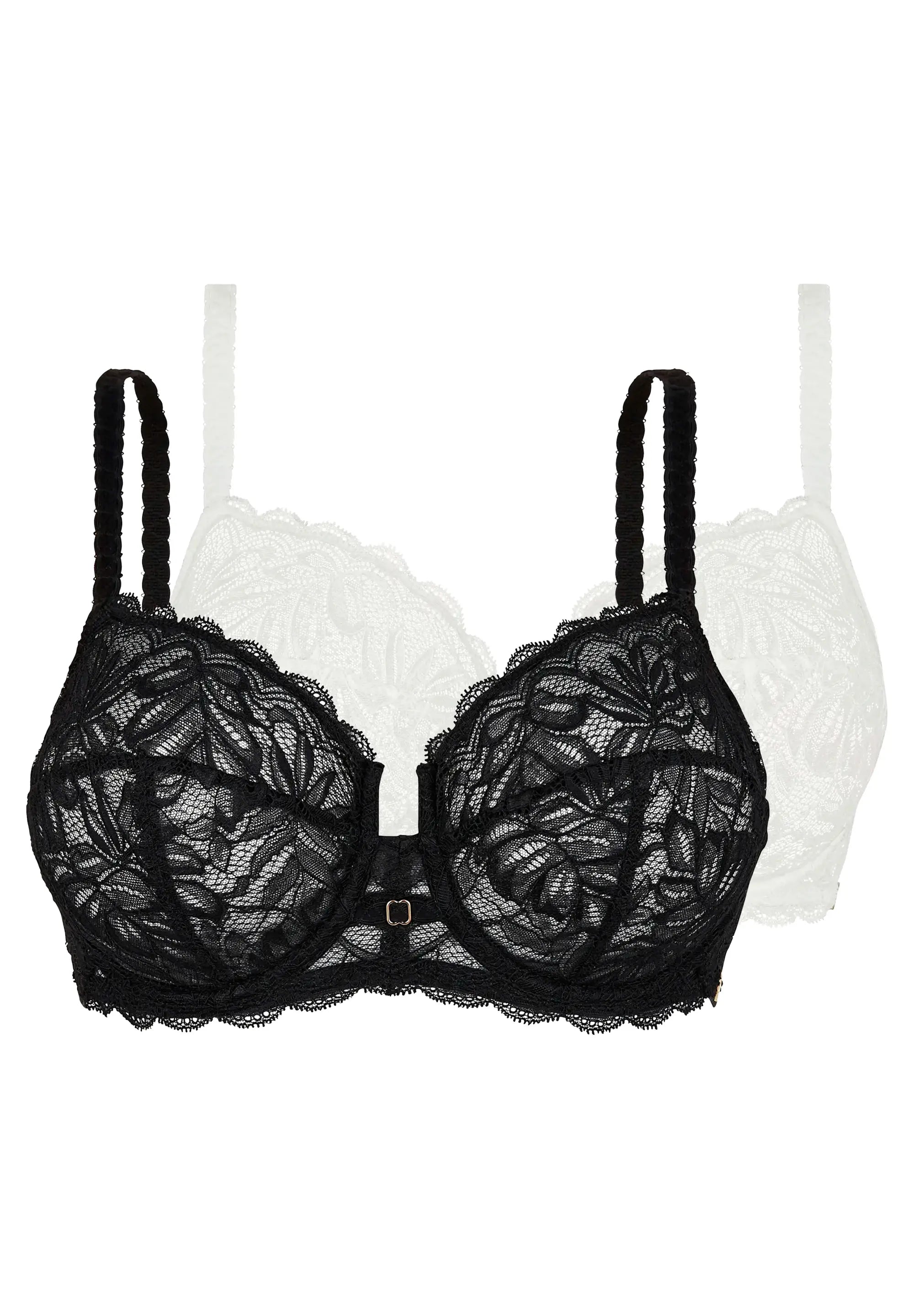 Lot de 2 soutiens-gorge Suzan Noir et Ivoire